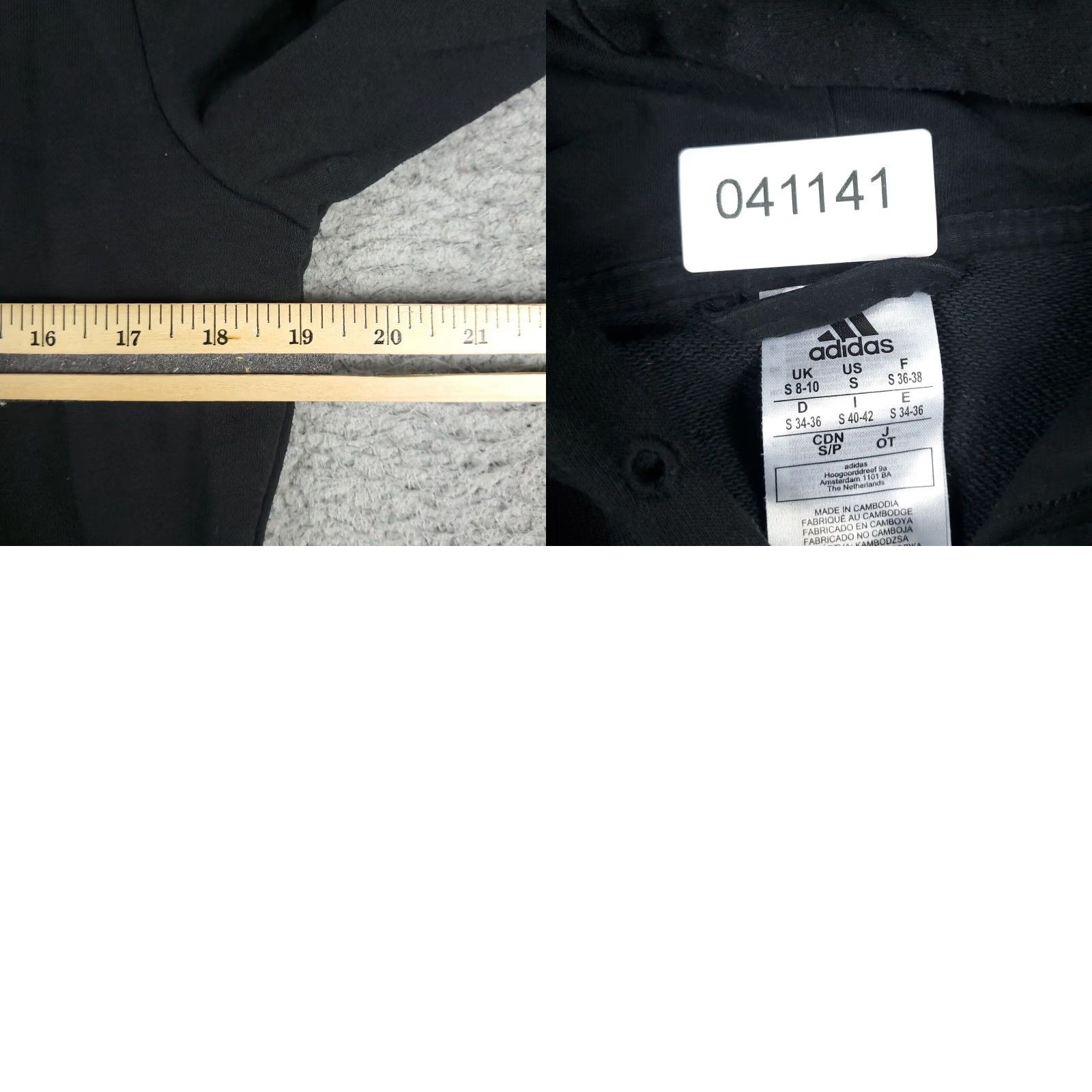 Adidas Adidas Full Zip Hoodie Sweater Womens Small Black Cotton Blend Regular Fit Size S / US 4 / IT 40 - 8 Thumbnail