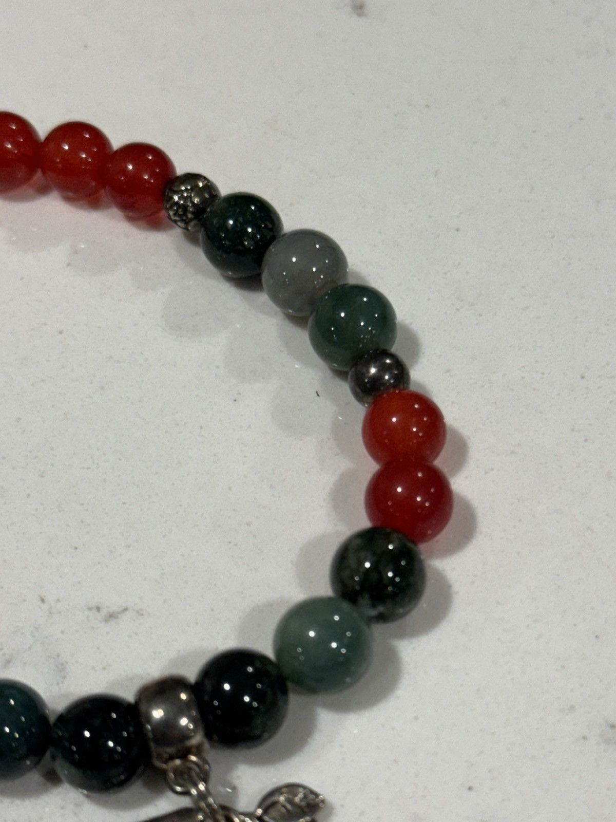 Handmade Handmade Gemstone Talisman Teacher Bracelet agatejade,silver Size ONE SIZE - 10 Thumbnail