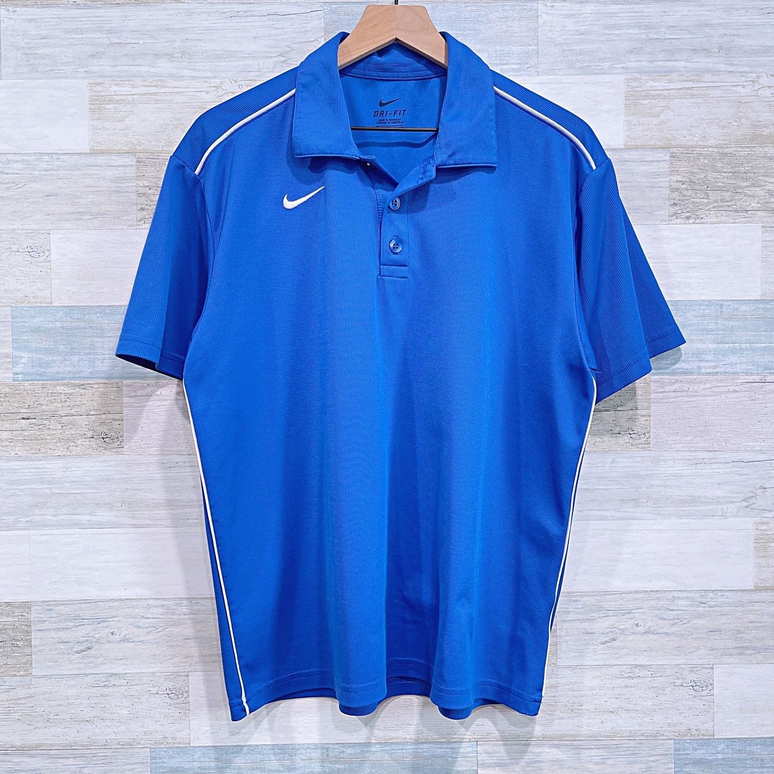 Nike Nike Dri Fit Tech Golf Polo Shirt Blue White Mens Medium Size US M / EU 48-50 / 2 - 1 Thumbnail