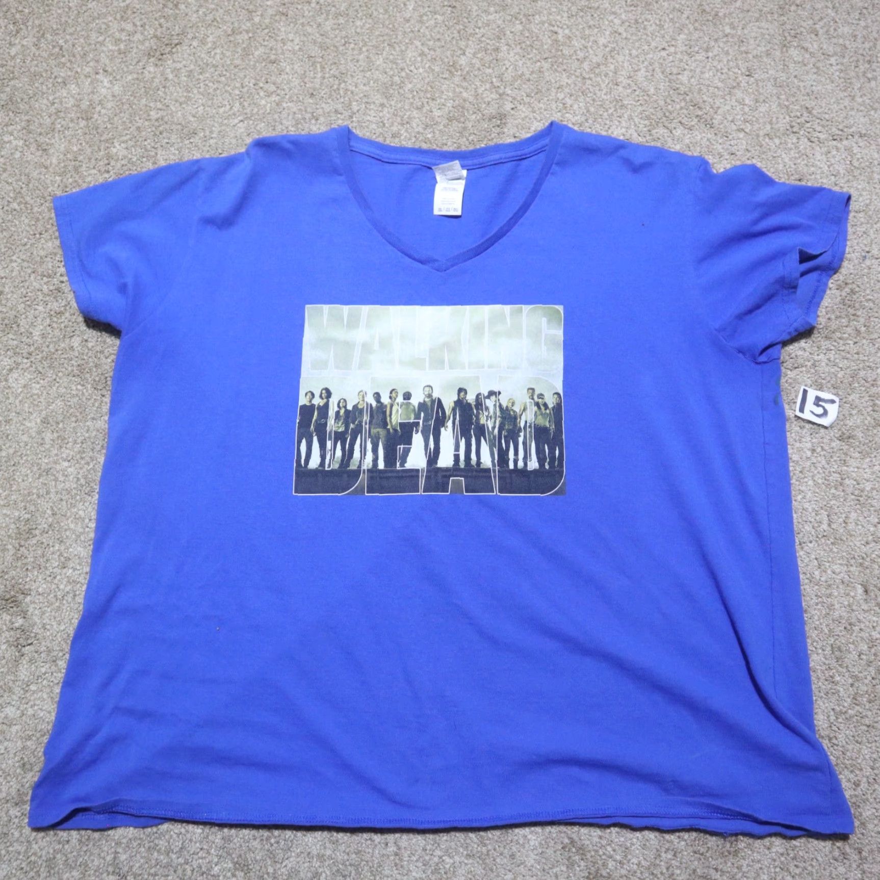 Vintage VINTAGE The Walking Dead Shirt Adult 3XL Blue T-Shirt 3XL Men Blue TV Merchandise Mens Size US XXL / EU 58 / 5 - 2 Thumbnail