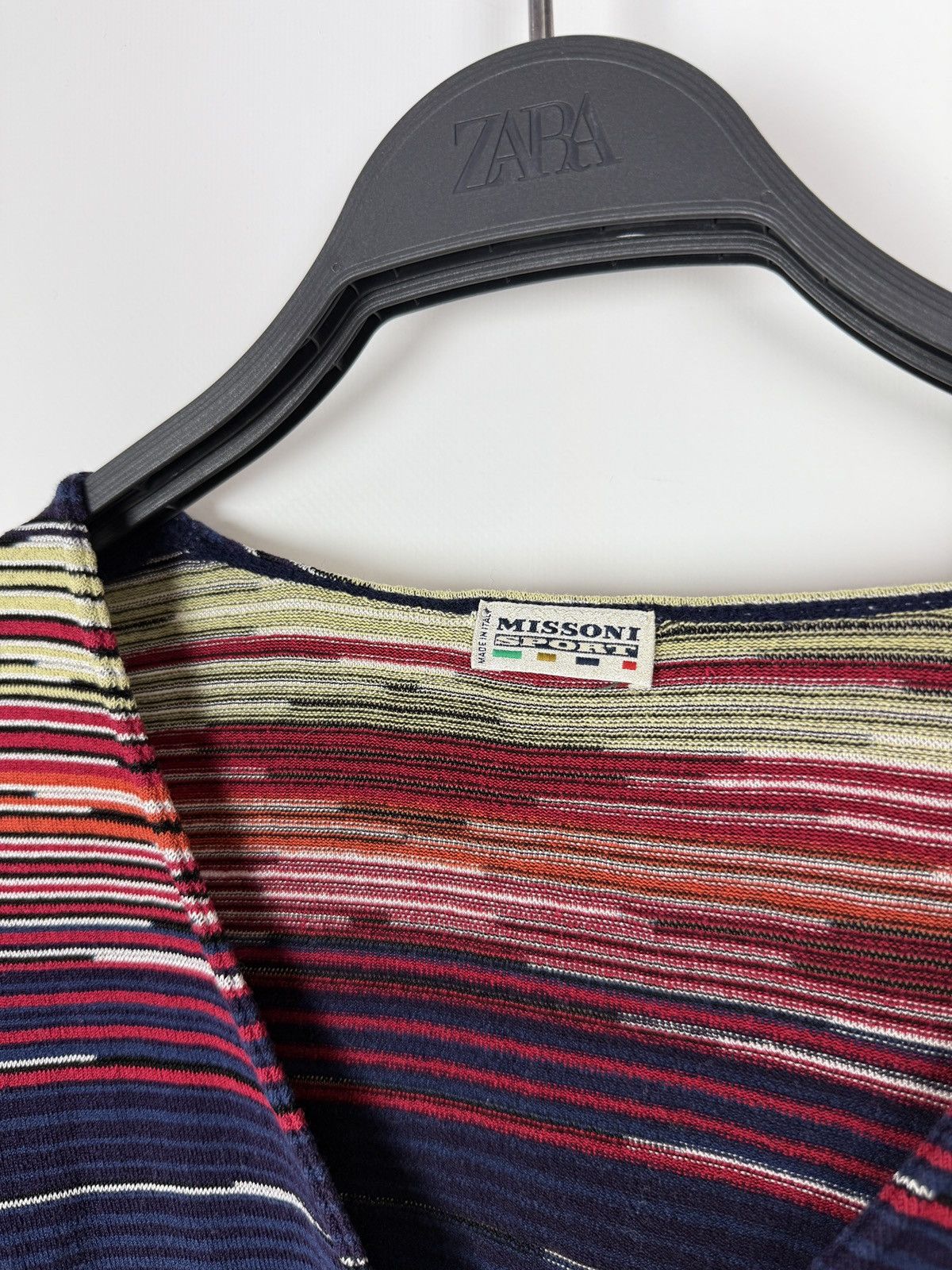 Missoni 1990s Vintage Missoni Sport Wrap V-Neck Sweater 48 Size XL / US 12-14 / IT 48-50 - 5 Thumbnail