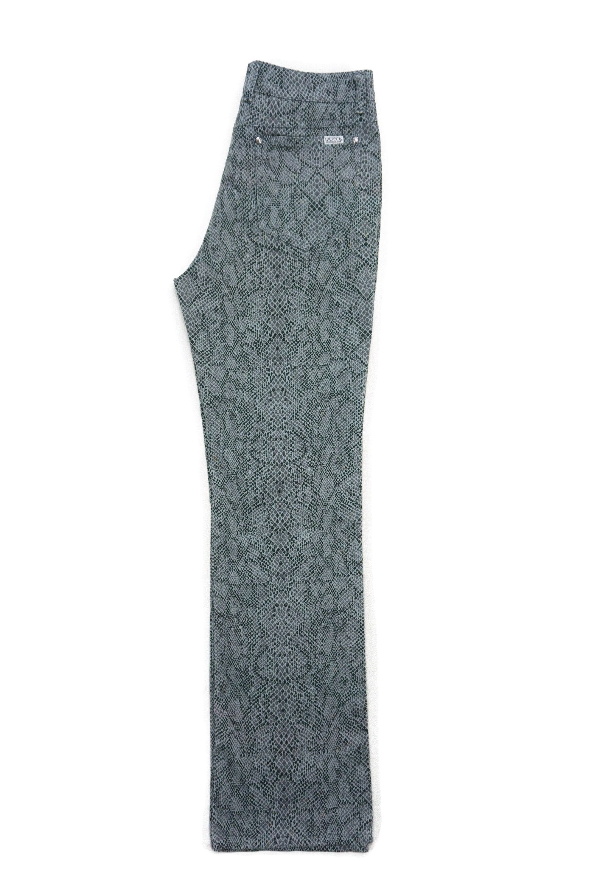 Japanese Brand Sasson Pants fit W29xL30.5 Snake Print Straight-Leg Size 29" - 3 Thumbnail