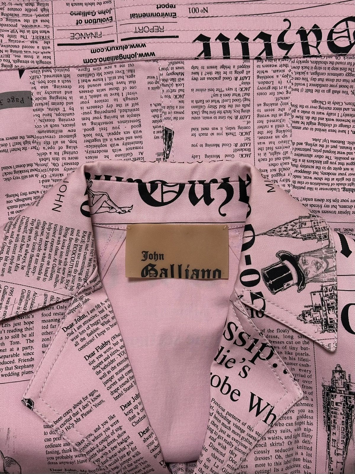 John Galliano JOHN GALLIANO Spring Summer 2005 Newspaper Print Jacket Size S / US 4 / IT 40 - 7 Thumbnail