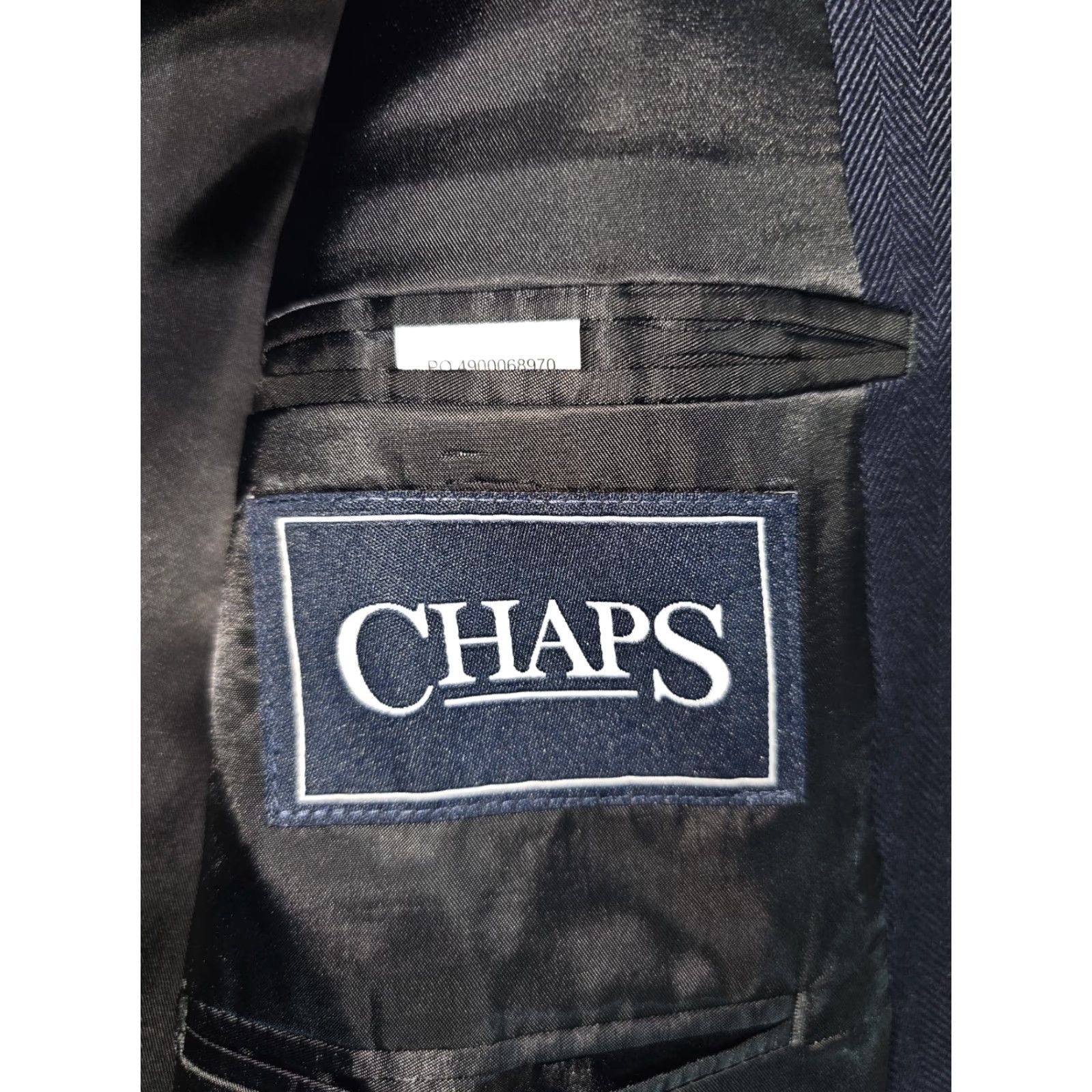Chaps NWTs CHAPS by RALPH LAUREN Signature 2-Button Blazer Suit Coat Mens Size 46 Long Blue MSRP 175.00 Size 46R - 7 Thumbnail