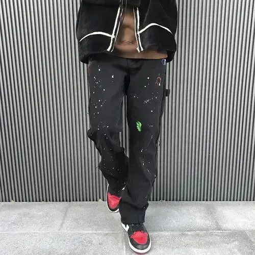 Japanese Brand Graffiti Black Flared Denim Pant Size US 32 / EU 48 - 3 Thumbnail