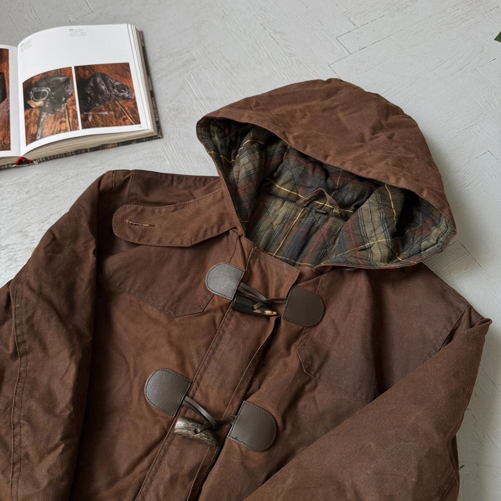 Vintage Vintage Traditional Waxed Cotton Duffle Coat British Style Size M / US 6-8 / IT 42-44 - 8 Thumbnail