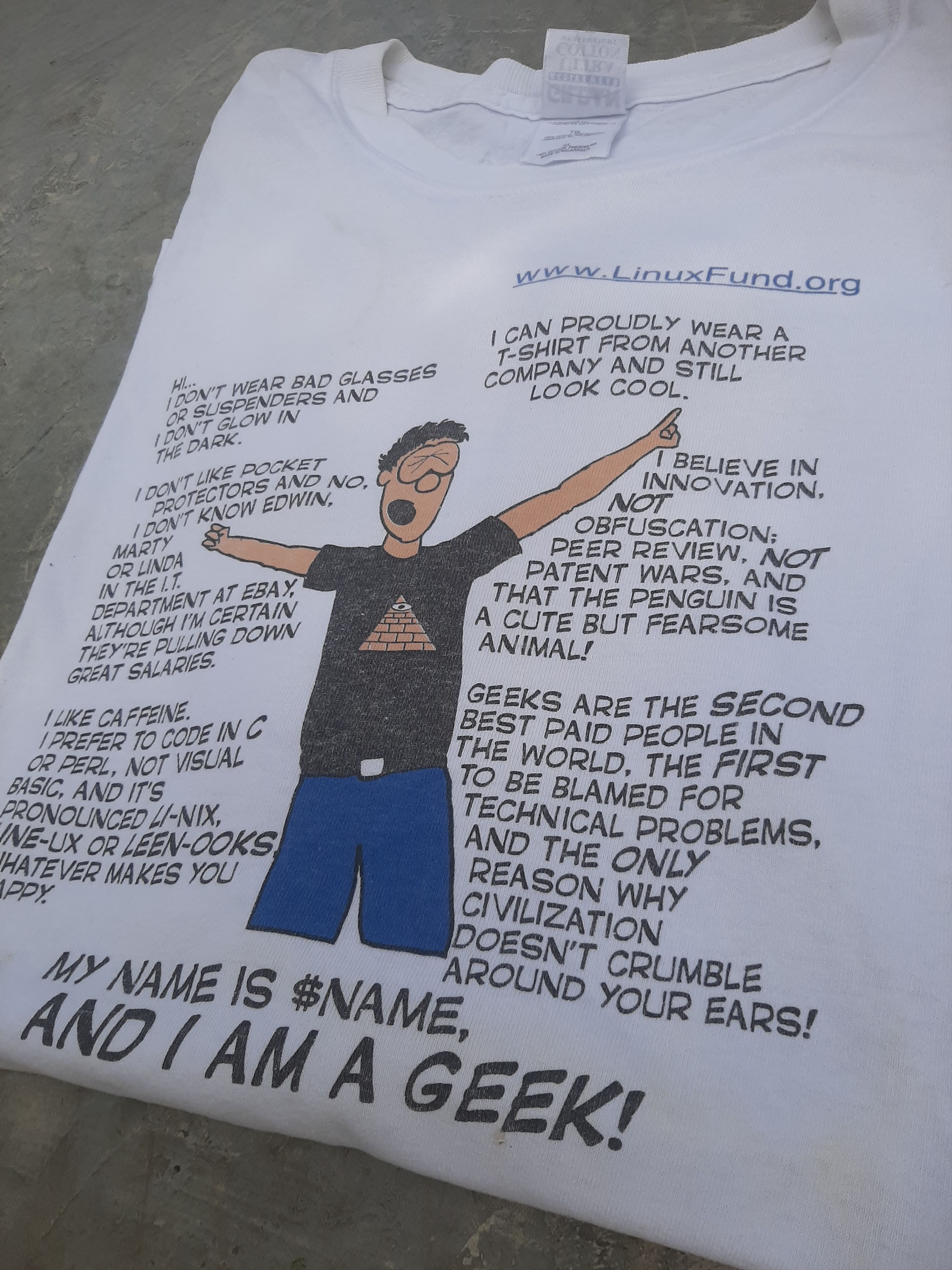 Cartoon Network × Vintage Vintage Linux Fund User Friendly by J.D. Illiad Frazer Tee Size US XL / EU 56 / 4 - 3 Thumbnail