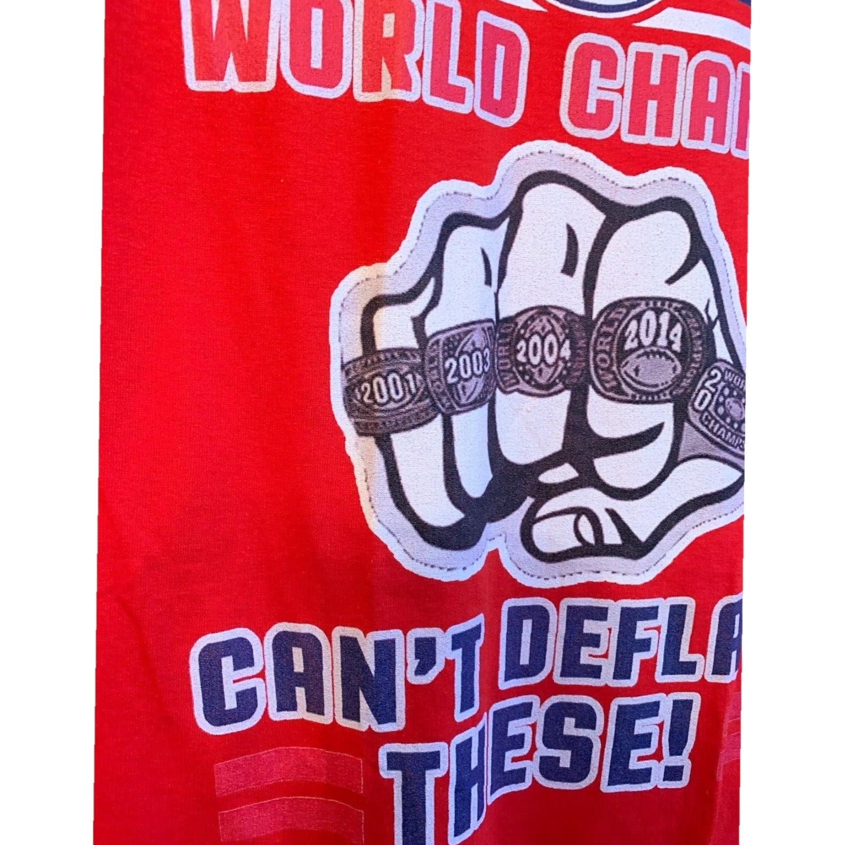 Gildan New England World Champs 5X Novelty Tshirt Small Mens Shirt Red Size US S / EU 44-46 / 1 - 3 Thumbnail