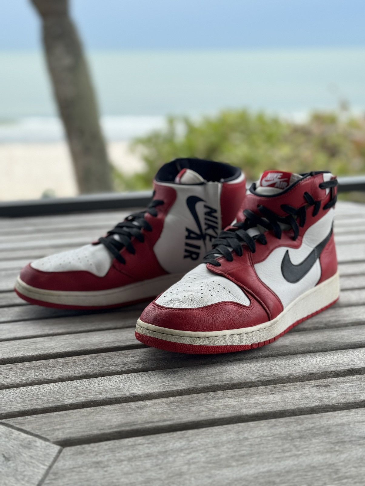 image of Nike Chicago Jordan 1 Rebel Xx Men’S 10 Shoes in Black Red White, Men's