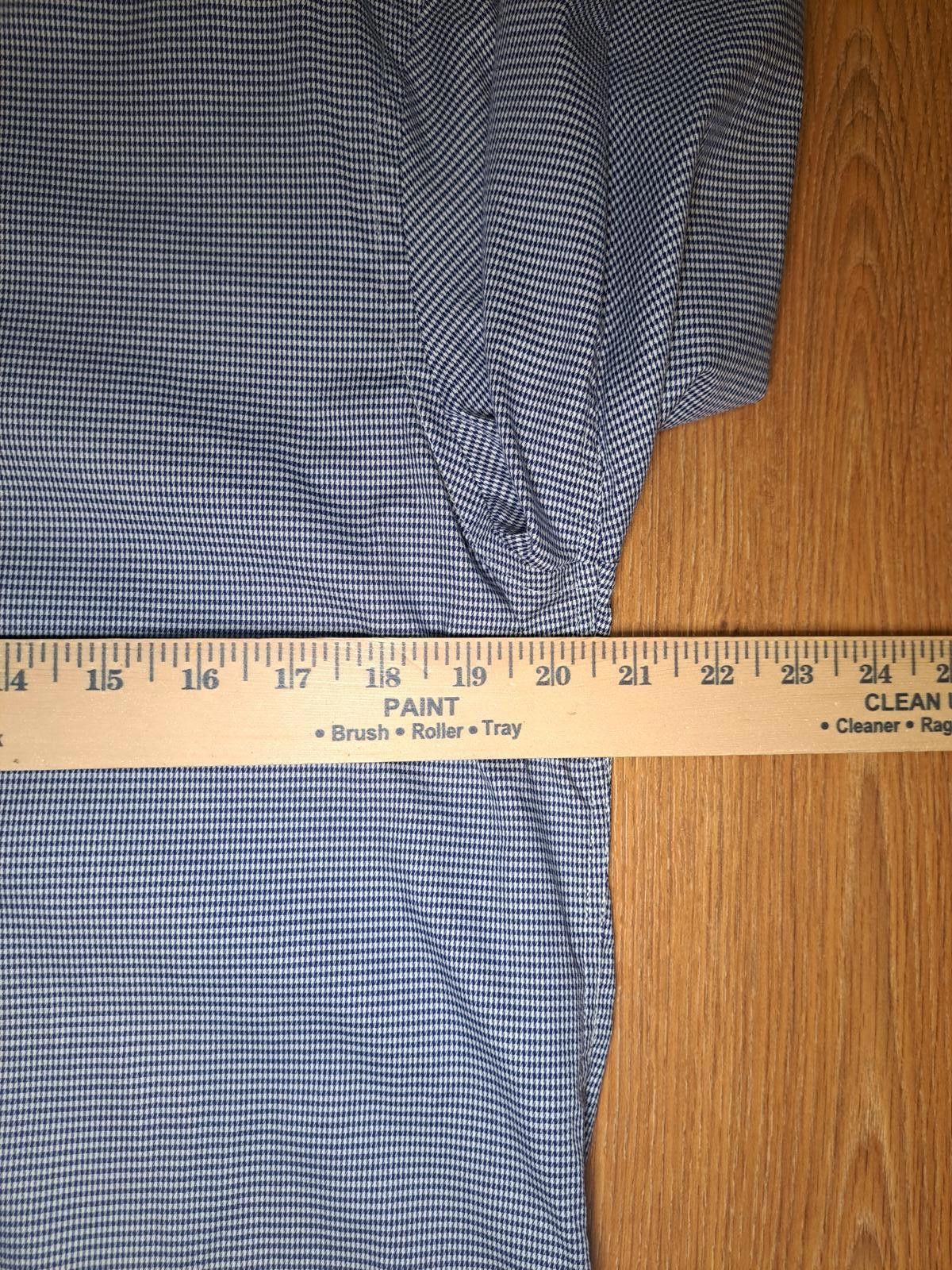Hickey Freeman Hickey Freeman Dress Shirt 15/15.5-34/35 Blue Houndstooth Size 38R - 10 Thumbnail