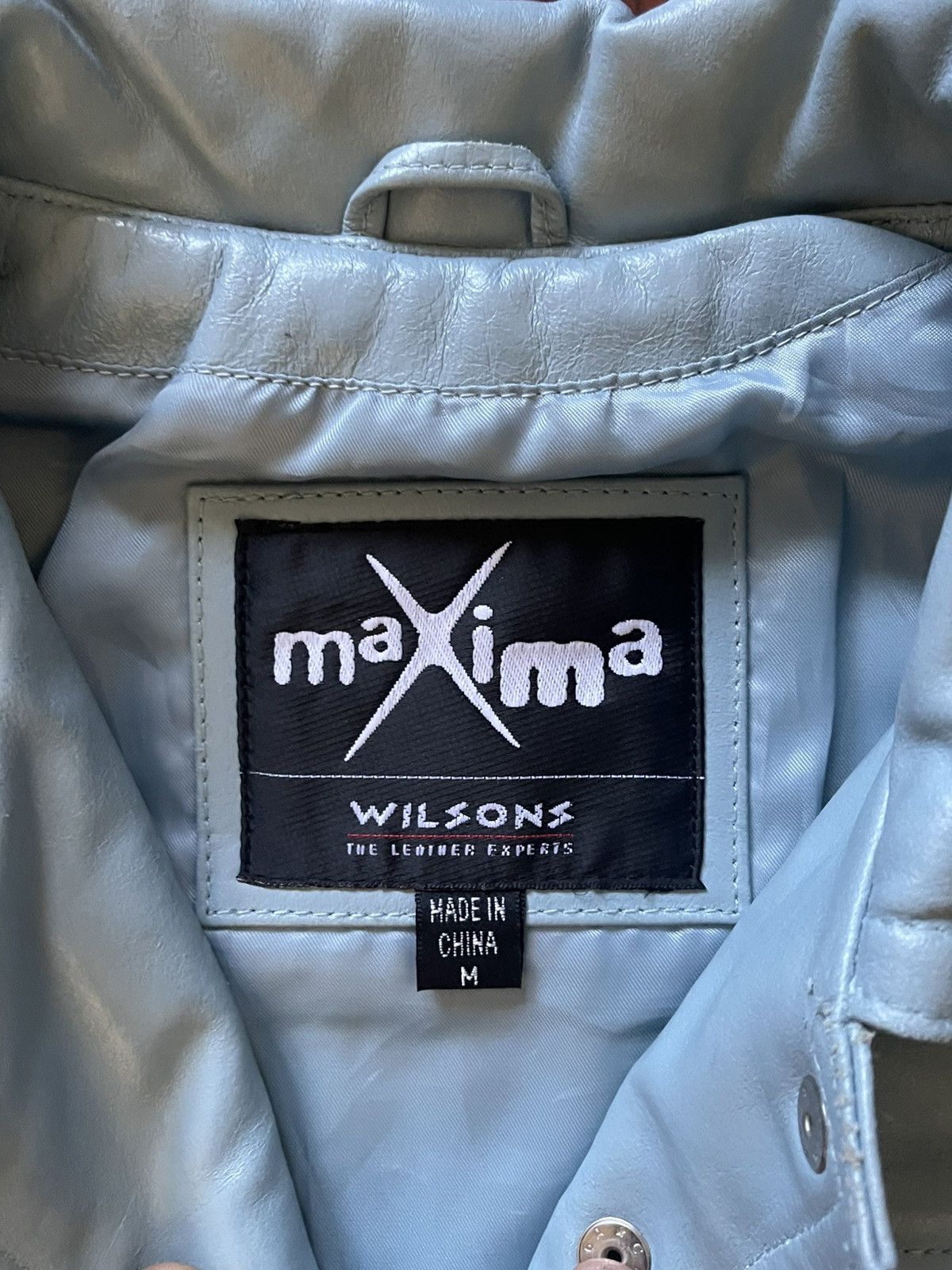 Wilsons Leather Wilson’s Maxima Western Studded Baby Blue Leather Jacket Size M / US 6-8 / IT 42-44 - 4 Thumbnail