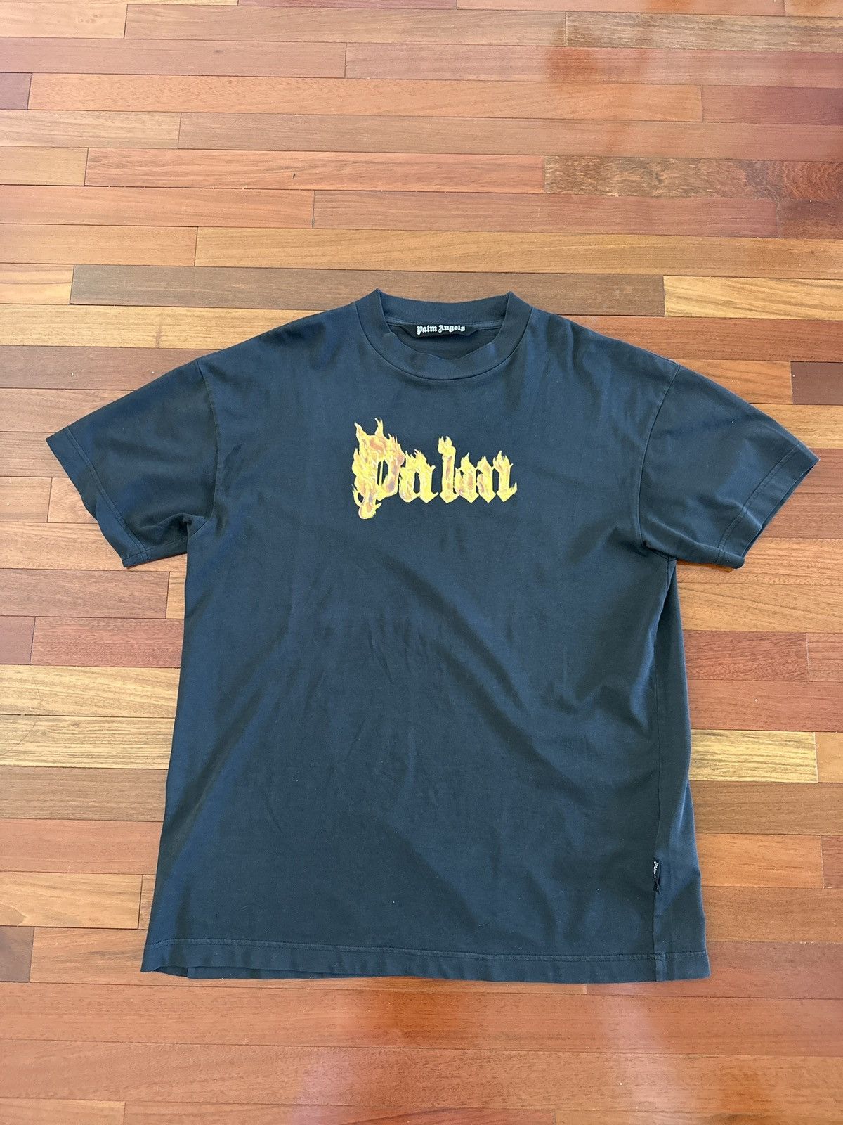 Palm Angels Palm Angels Burning Logo Tee Size US L / EU 52-54 / 3 - 1 Thumbnail