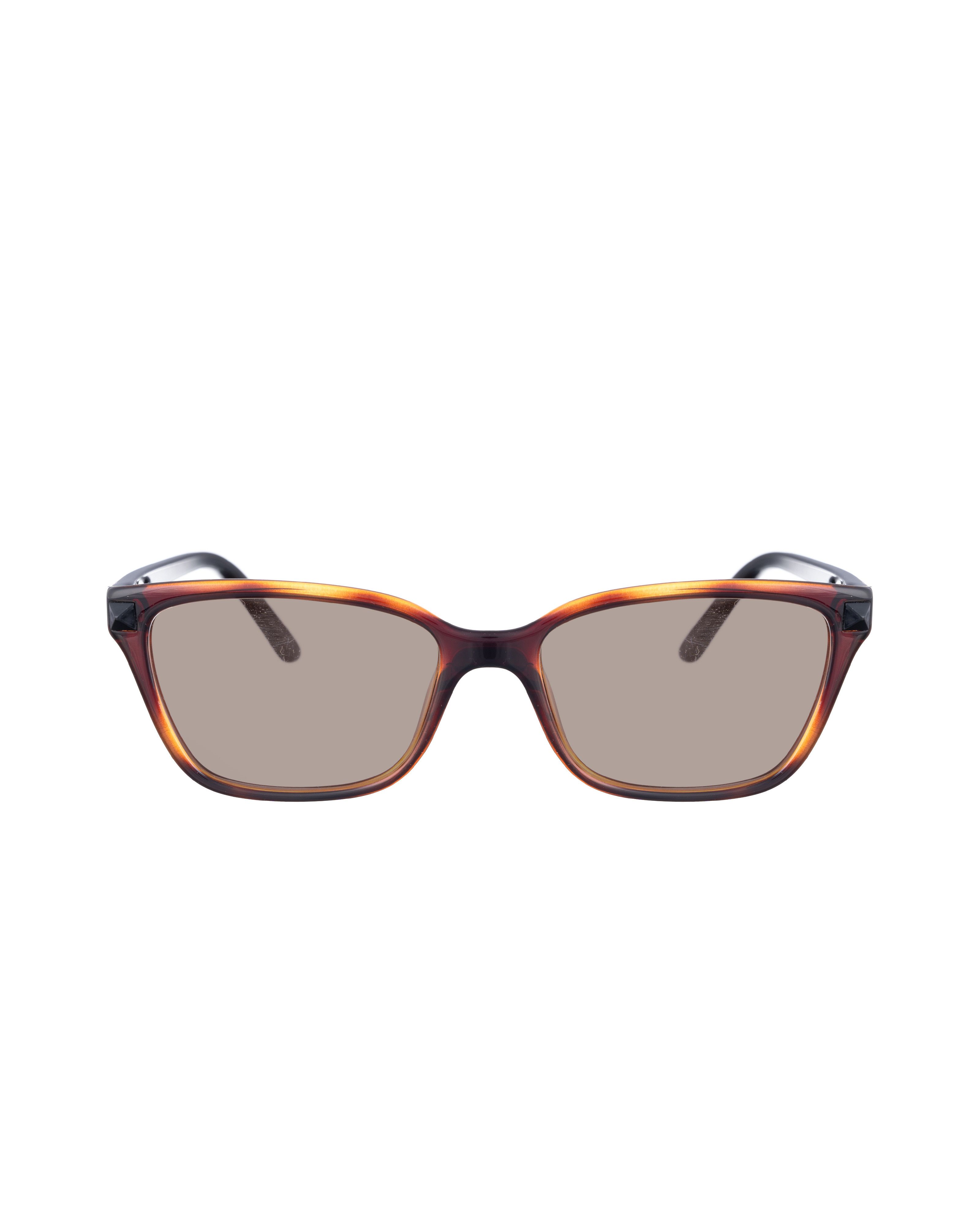 Valentino Valentino 00s Brown Nerdy Sunglasses with Black Studs Size ONE SIZE - 2 Thumbnail