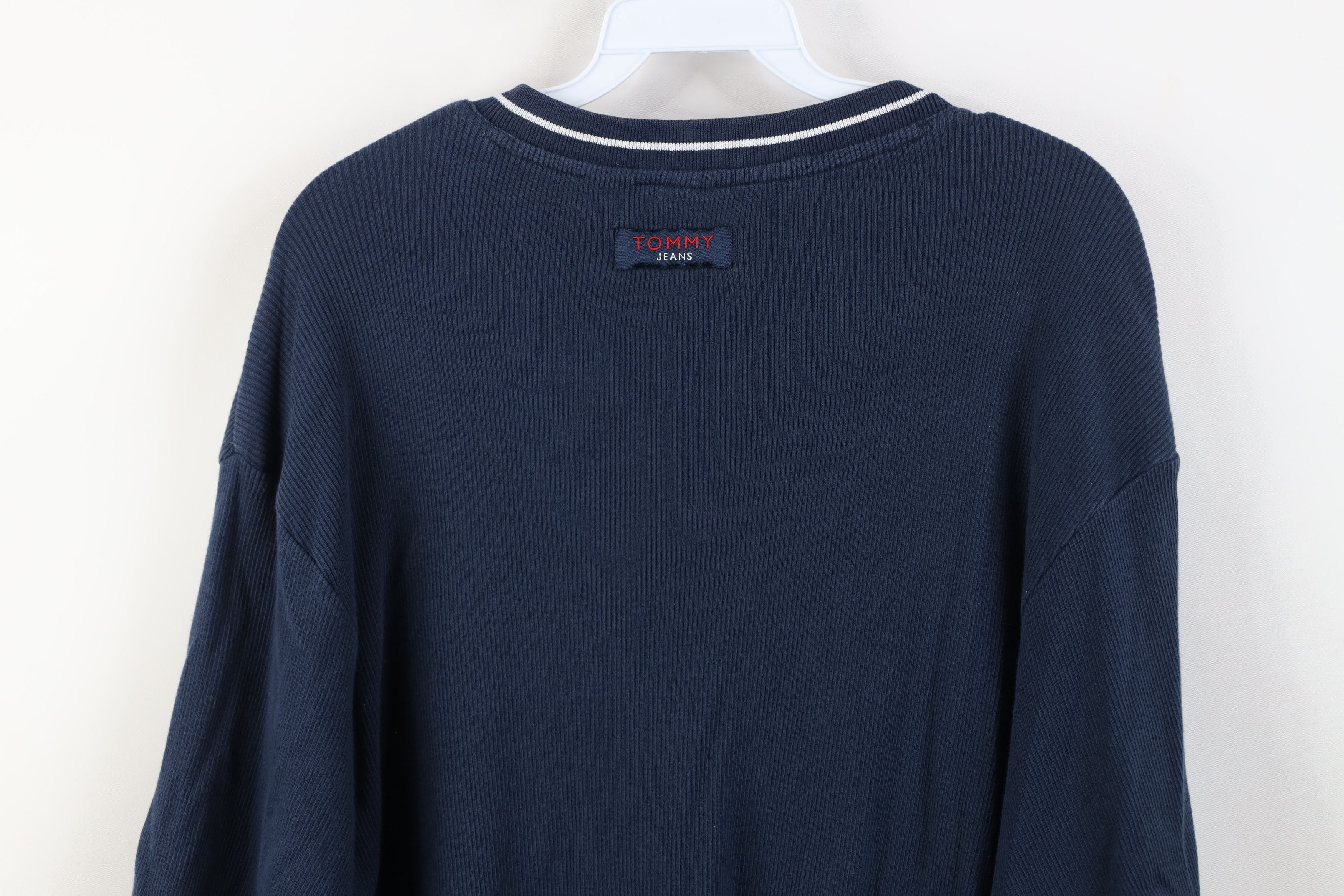 Tommy Hilfiger Vintage 90s Tommy Hilfiger Ribbed Knit Ringer T-Shirt Blue Size US XL / EU 56 / 4 - 12 Thumbnail