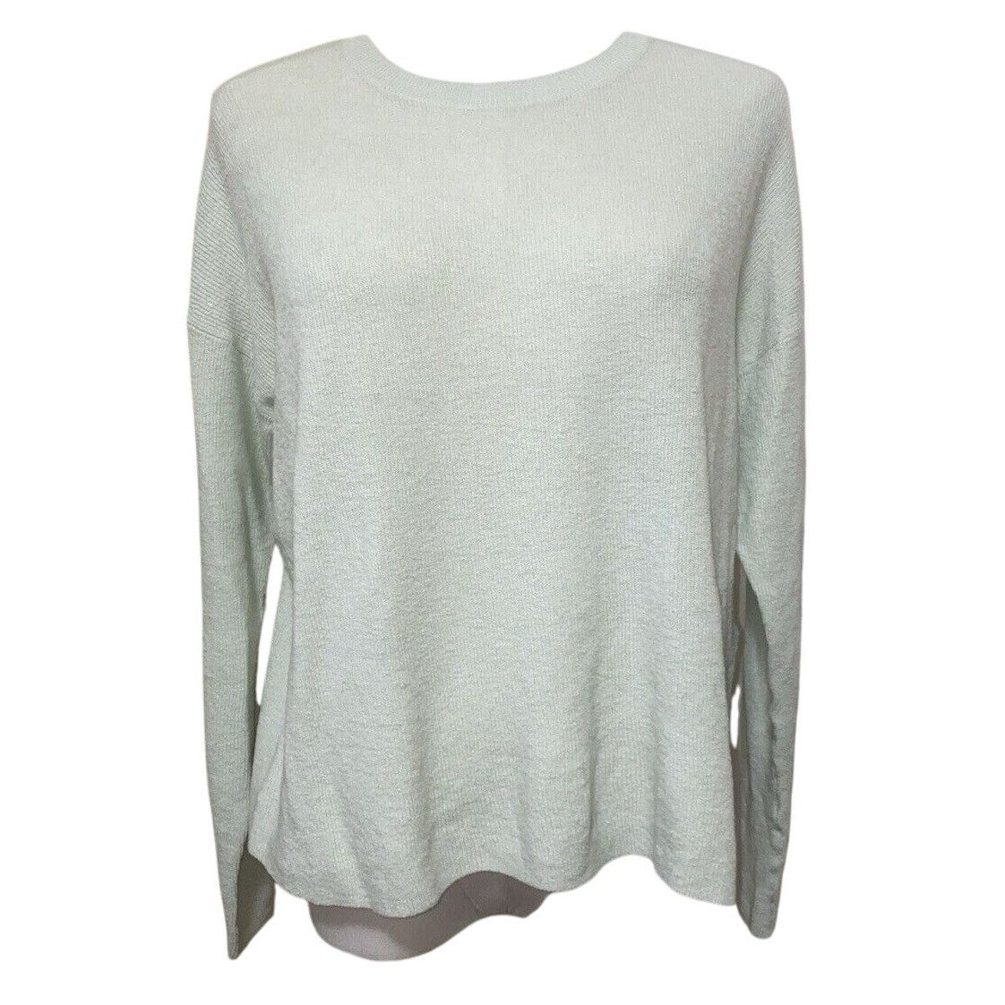 Eileen Fisher EILEEN FISHER Light Green Womens sz XS Organic Linen Sweater Size XS / US 0-2 / IT 36-38 - 1 Thumbnail