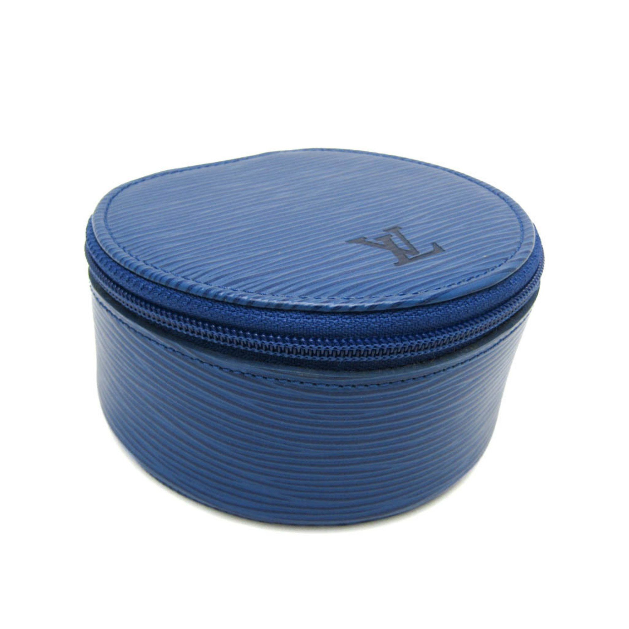 image of Louis Vuitton Epi Ecrin Bijoux 10 M48215 Jewelry Case Toledo Blue Epi Leather, Women's