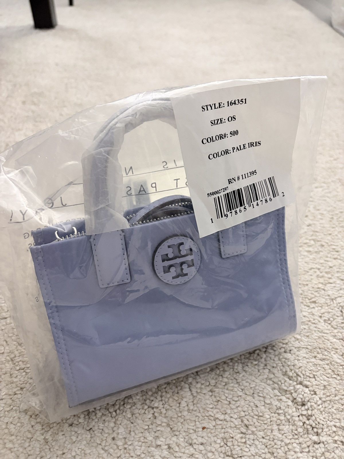 Tory Burch NWT Tory Burch Ella Nylon Logo Mini Tote In MIRAGE 146437 Size ONE SIZE - 2 Thumbnail