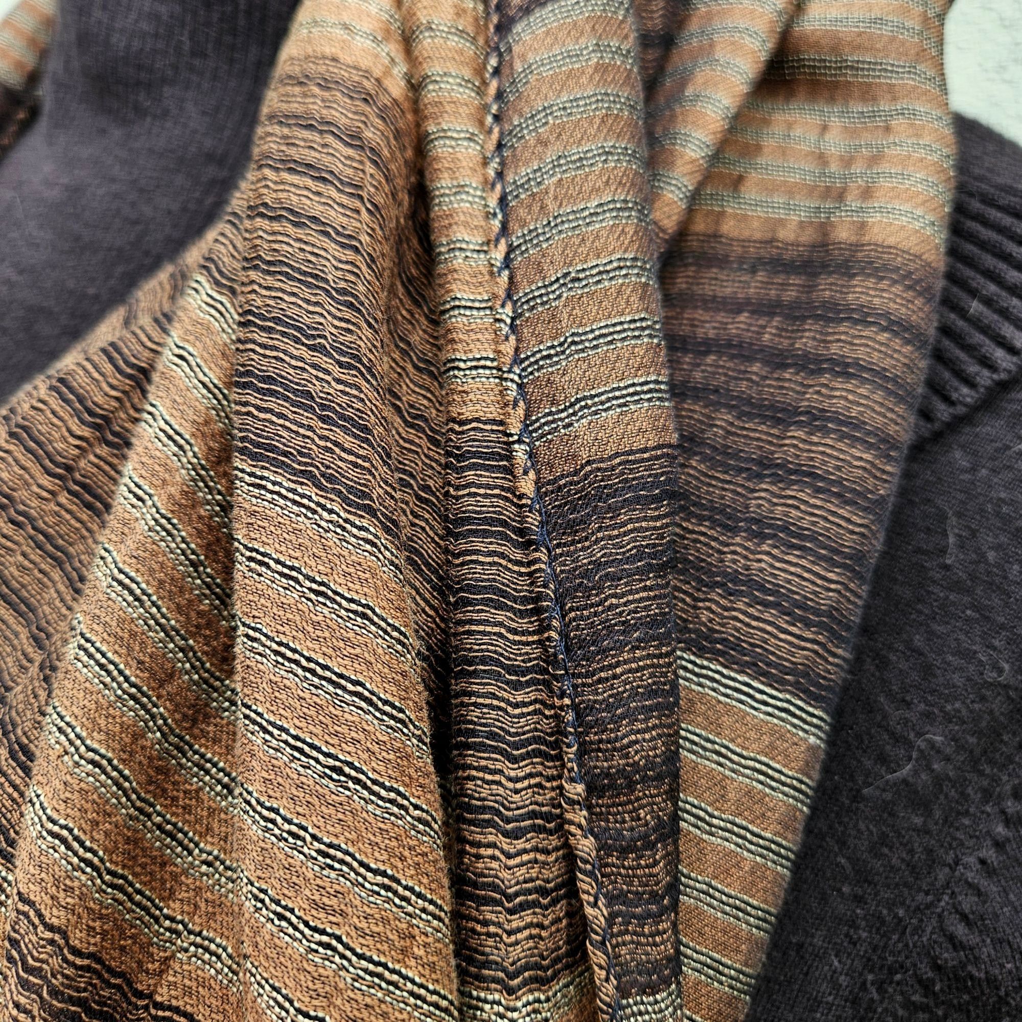 Etro Vintage Etro Milano 40% Silk Woven Stripe Shawl 26 x 80" Size ONE SIZE - 15 Thumbnail