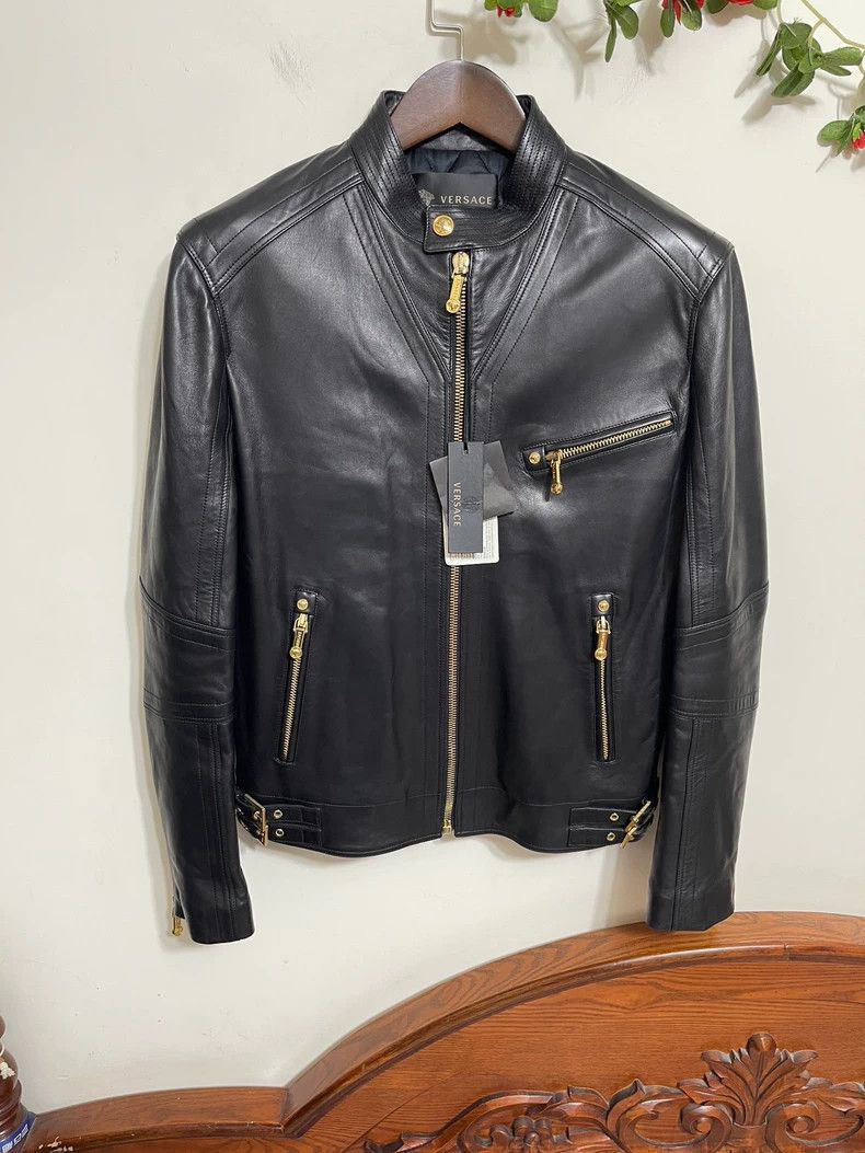 Versace Versace Padded slim-fitting soft sheepskin jacket Size US M / EU 48-50 / 2 - 1 Thumbnail
