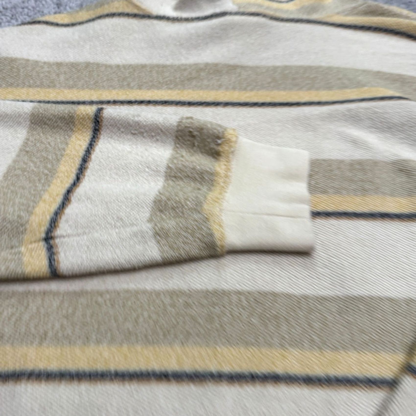 Quiksilver Quiksilver Pullover Hoodie Mens Small Beige Striped Textured Fleece Sweatshirt Long Sleeve Hooded Regular Fit Casual Winter Spring Fall Outdoor Logo Size US S / EU 44-46 / 1 - 6 Thumbnail