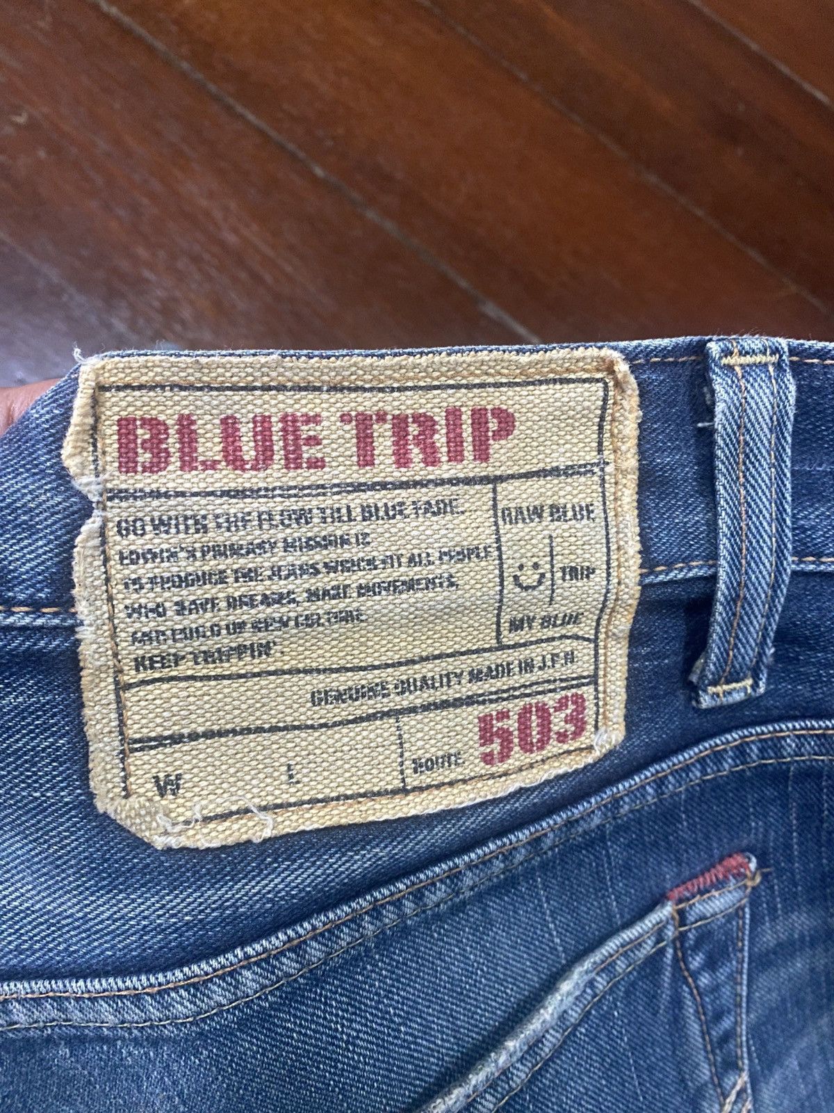Edwin Fire Edwin 503 blue trip Flare Distressed Denim Size US 38 / EU 54 - 16 Thumbnail