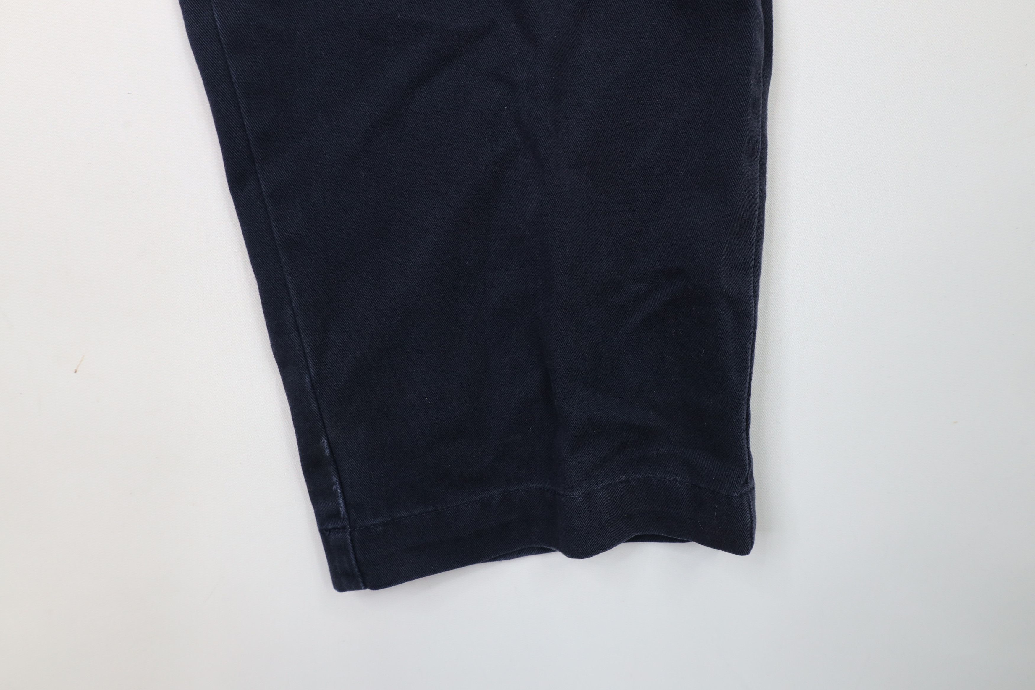 Ralph Lauren × Vintage Vintage 90s Ralph Lauren Wide Leg Chino Pants Navy Blue Size US 35 - 5 Thumbnail