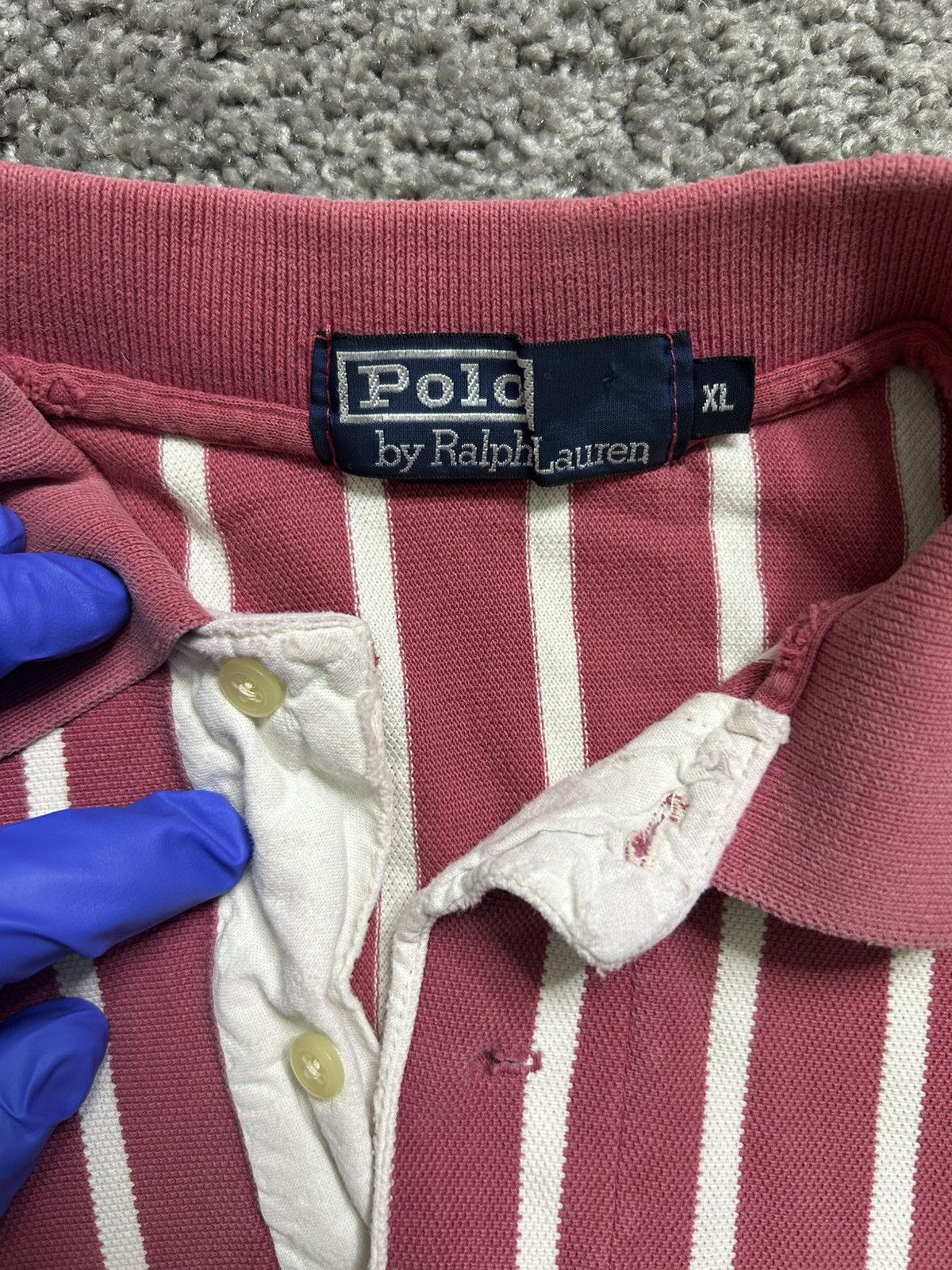 Polo Ralph Lauren Vintage 80s Polo Ralph Lauren Striped Watermelon 1980s Size US XL / EU 56 / 4 - 3 Thumbnail