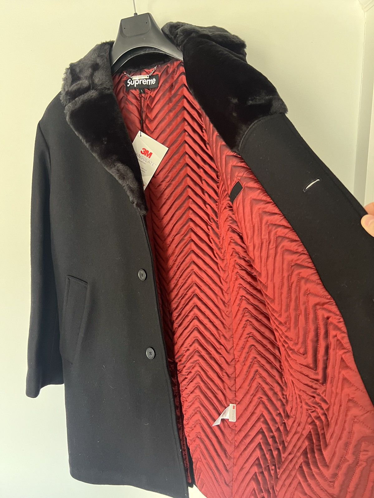 Supreme Supreme FW22 Fur collar car coat | Grailed