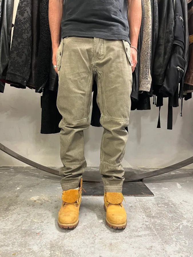 Dolce & Gabbana × Vintage 2000s Dolce & Gabbana Olive Eroded Cargo Pants Size US 32 / EU 48 - 4 Thumbnail
