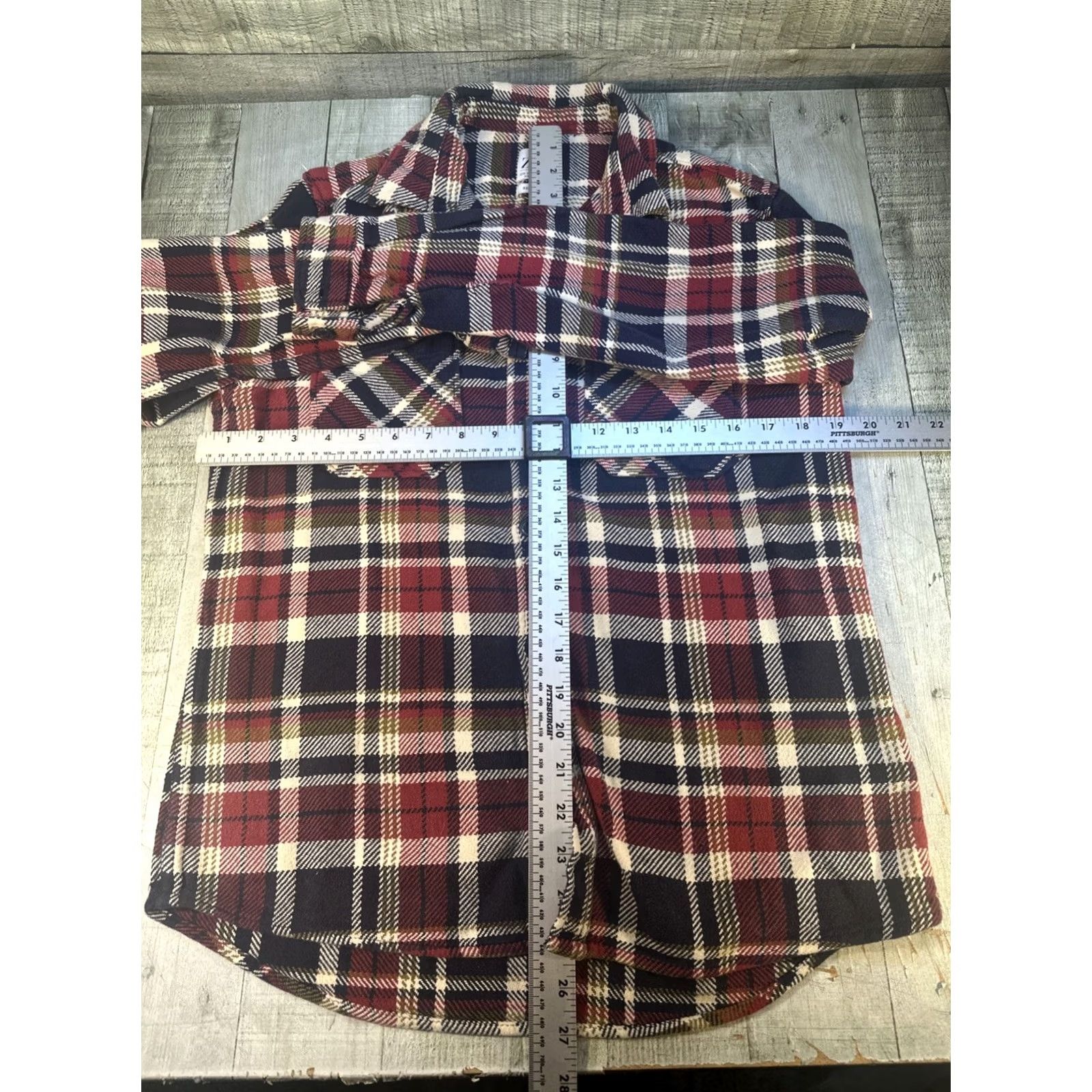 Zara Zara Flannel Work Shirt Mens Small Relaxed Fit Red Navy Blue Plaid Cotton Button-Up Grunge Casual Workwear Pocket Multicolor Fall Winter Size US S / EU 44-46 / 1 - 2 Thumbnail