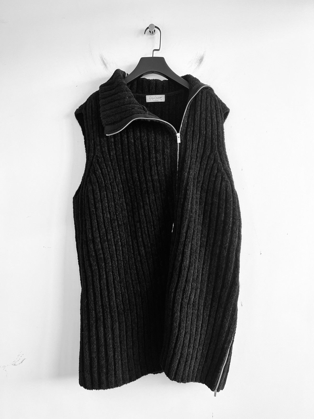 Yohji Yamamoto Yohji Yamamoto Pour Homme - Double-Zip Sleeveless Knit Vest Size US L / EU 52-54 / 3 - 4 Thumbnail