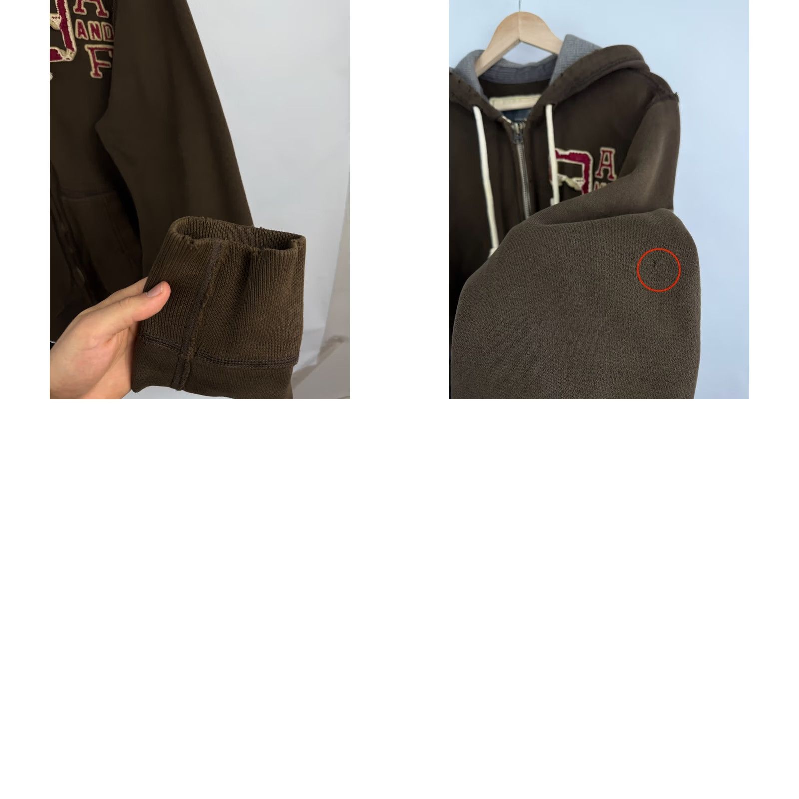 Abercrombie & Fitch Abercrombie & Fitch Y2K Distressed Hoodie Opium Style Rare M Brown Mens Hoodie Zip (Size M/L) Size US M / EU 48-50 / 2 - 9 Thumbnail