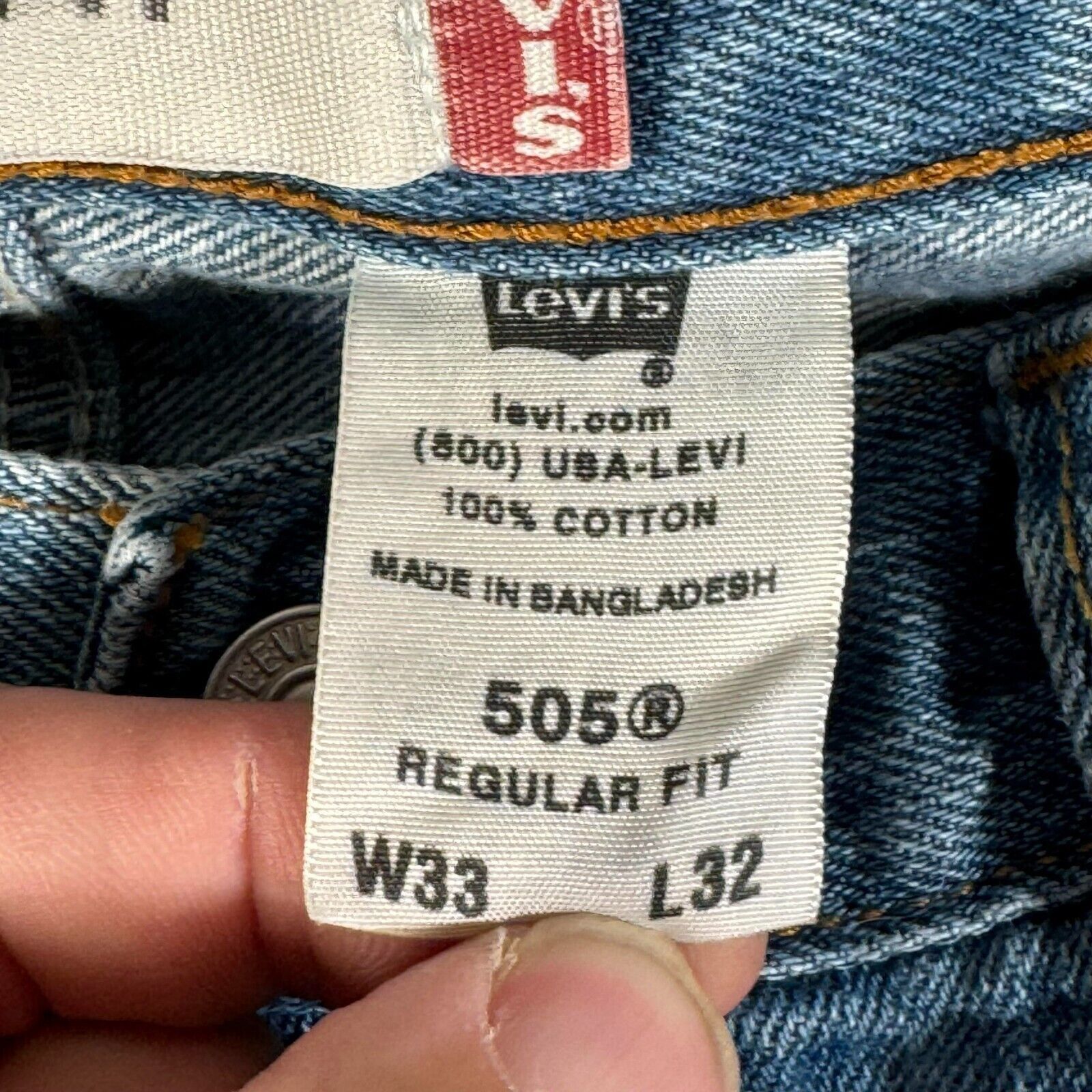 Levi's Levis 505 Jeans Mens 33x32 90s Y2K Vintage Streetwear Grunge Size US 33 - 5 Thumbnail