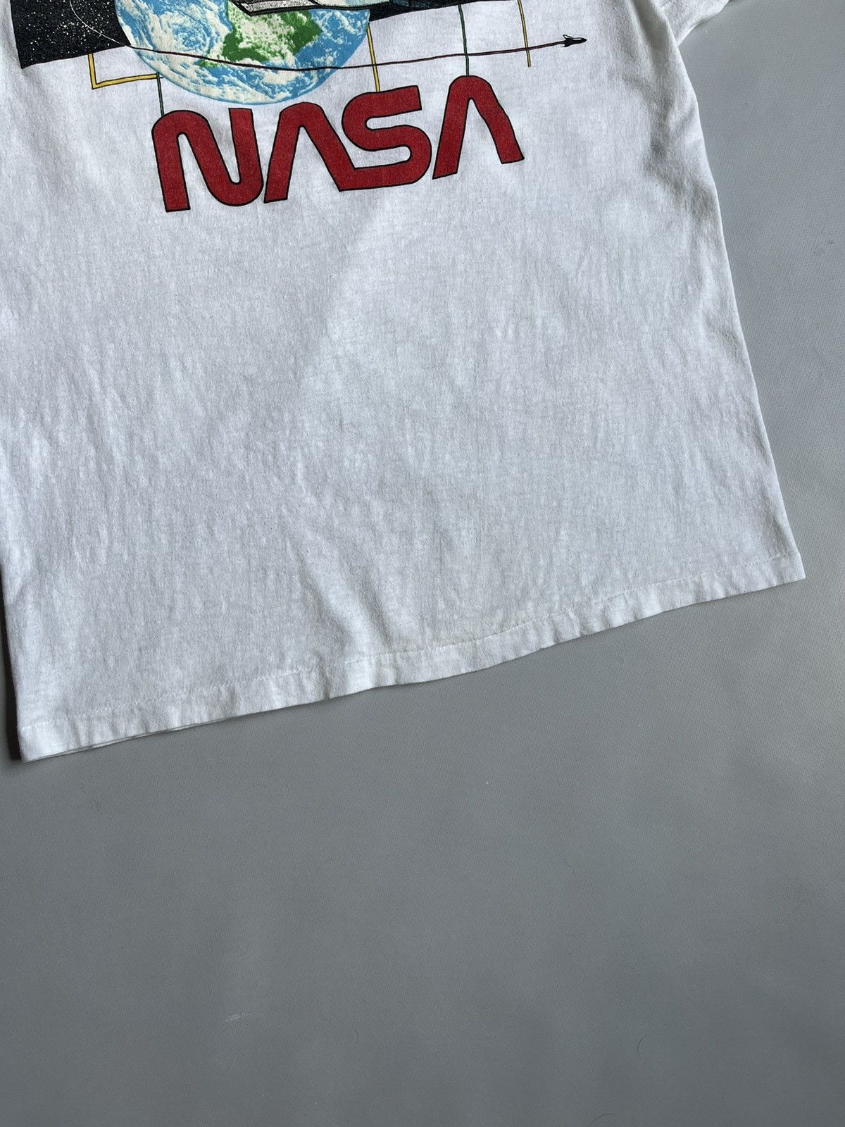 Vintage Vintage 80s NASA Single Stitch White Pocket T-shirt Size US M / EU 48-50 / 2 - 10 Thumbnail
