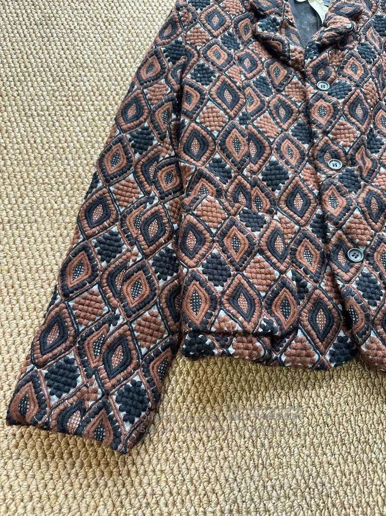 Comme des Garcons Comme Des Garcons Retro geometric jacquard short coat Size S / US 4 / IT 40 - 3 Thumbnail