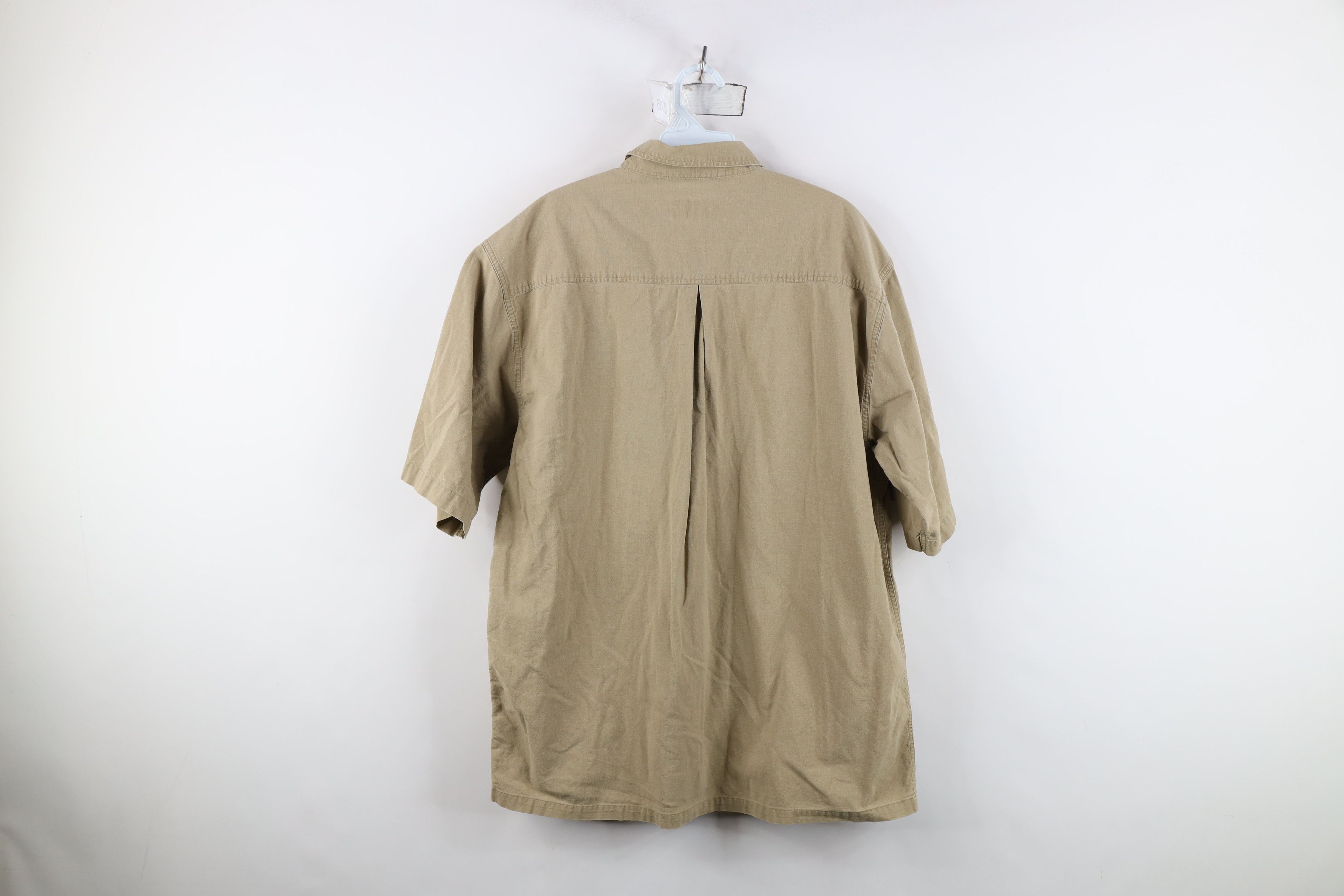 Vintage Vintage 90s Y2K Streetwear Canvas Short Sleeve Button Shirt Size US L / EU 52-54 / 3 - 9 Thumbnail