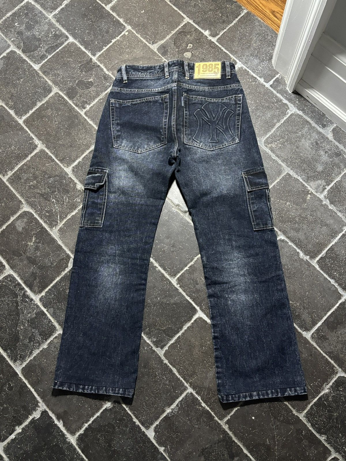 Vintage New York Yankees Jeans Vintage NY Denim 3D Pocket Puff Y2K Size US 28 / EU 44 - 4 Thumbnail