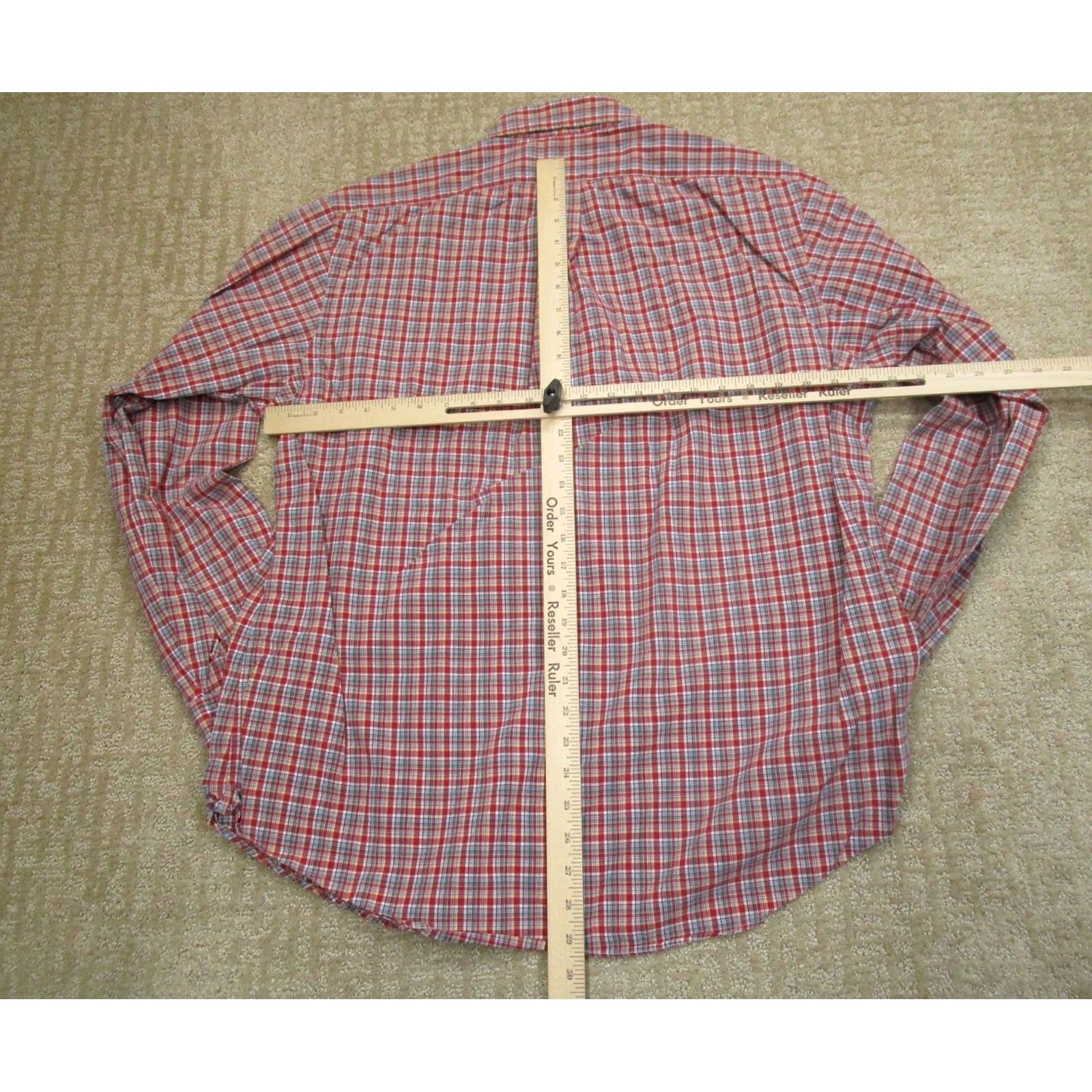 Ralph Lauren Ralph Lauren Shirt Men XL Red Plaid Long Sleeve Button-Down Casual, Party/Cocktail, Travel Button-Up, Classic Preppy Mens Shirt Size US XL / EU 56 / 4 - 4 Thumbnail