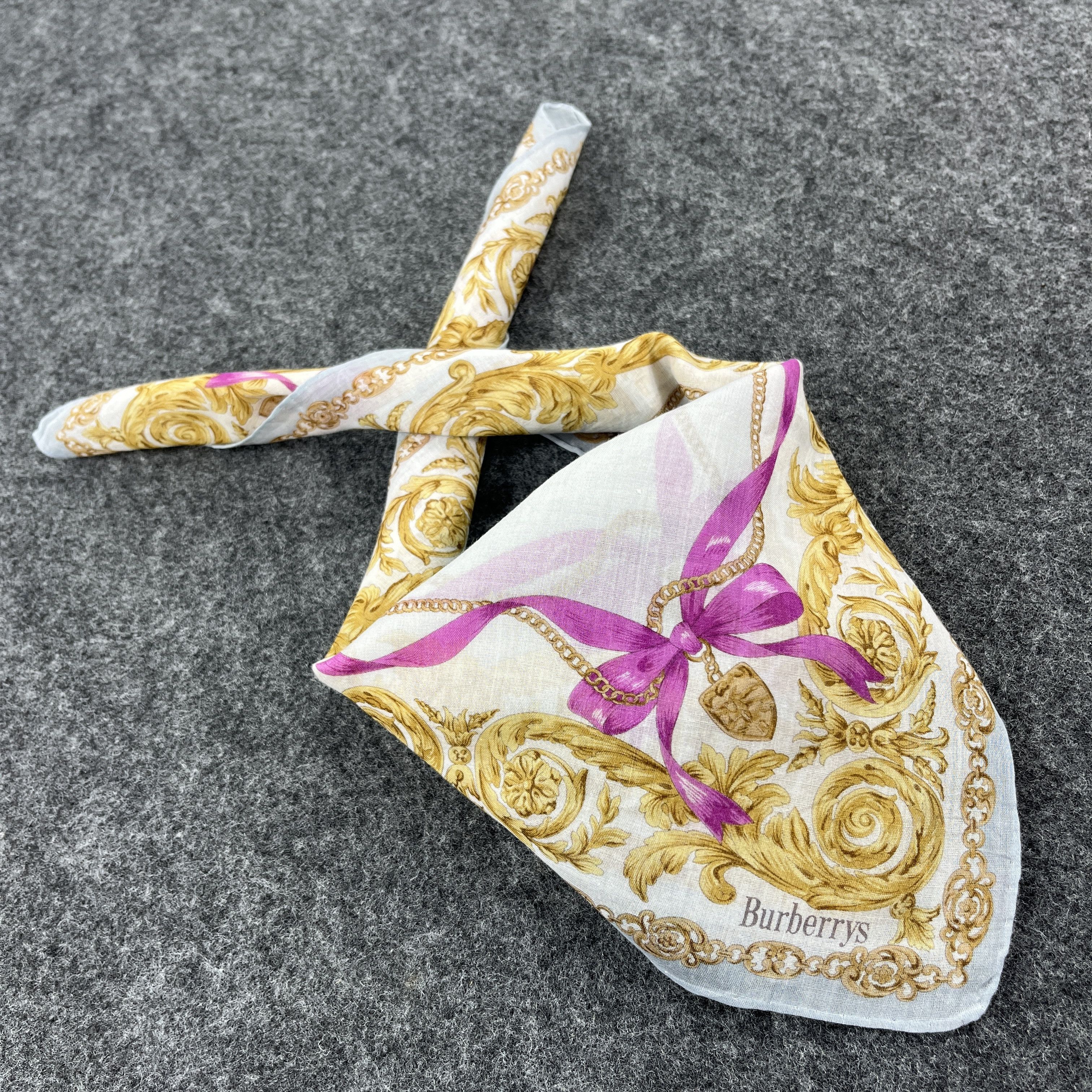 Burberry × Vintage Burberry Handkerchief / Bandana / Neckerchief B226 Size ONE SIZE - 2 Thumbnail