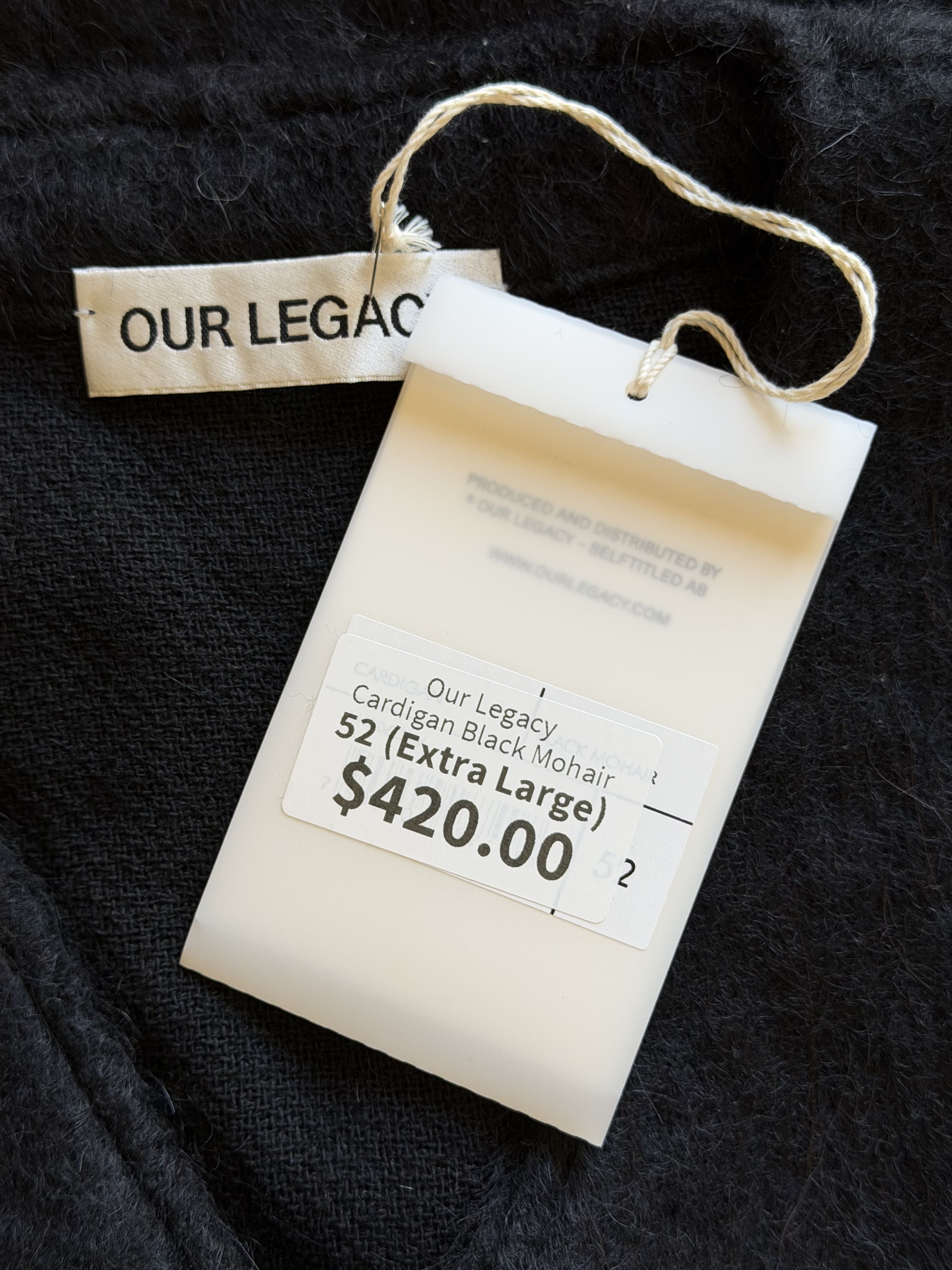 Our Legacy Our Legacy Mohair Cardigan in Black Size US XL / EU 56 / 4 - 7 Thumbnail