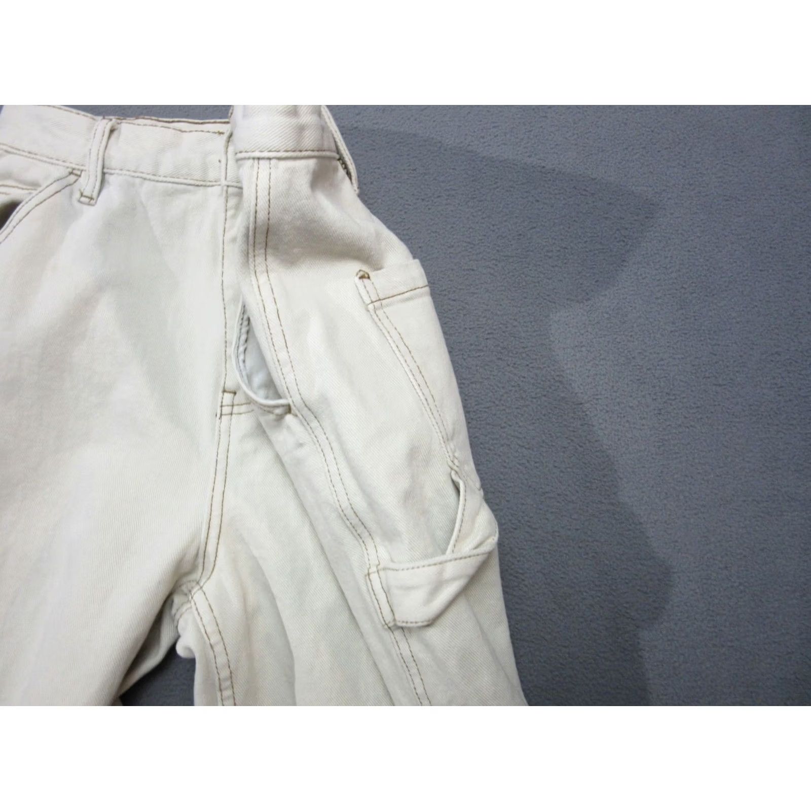 Pacsun PacSun Jeans Womens 27 White Ultra High Rise Flare Carpenter Contrast Stitch Size 27" / US 4 / IT 40 - 7 Thumbnail
