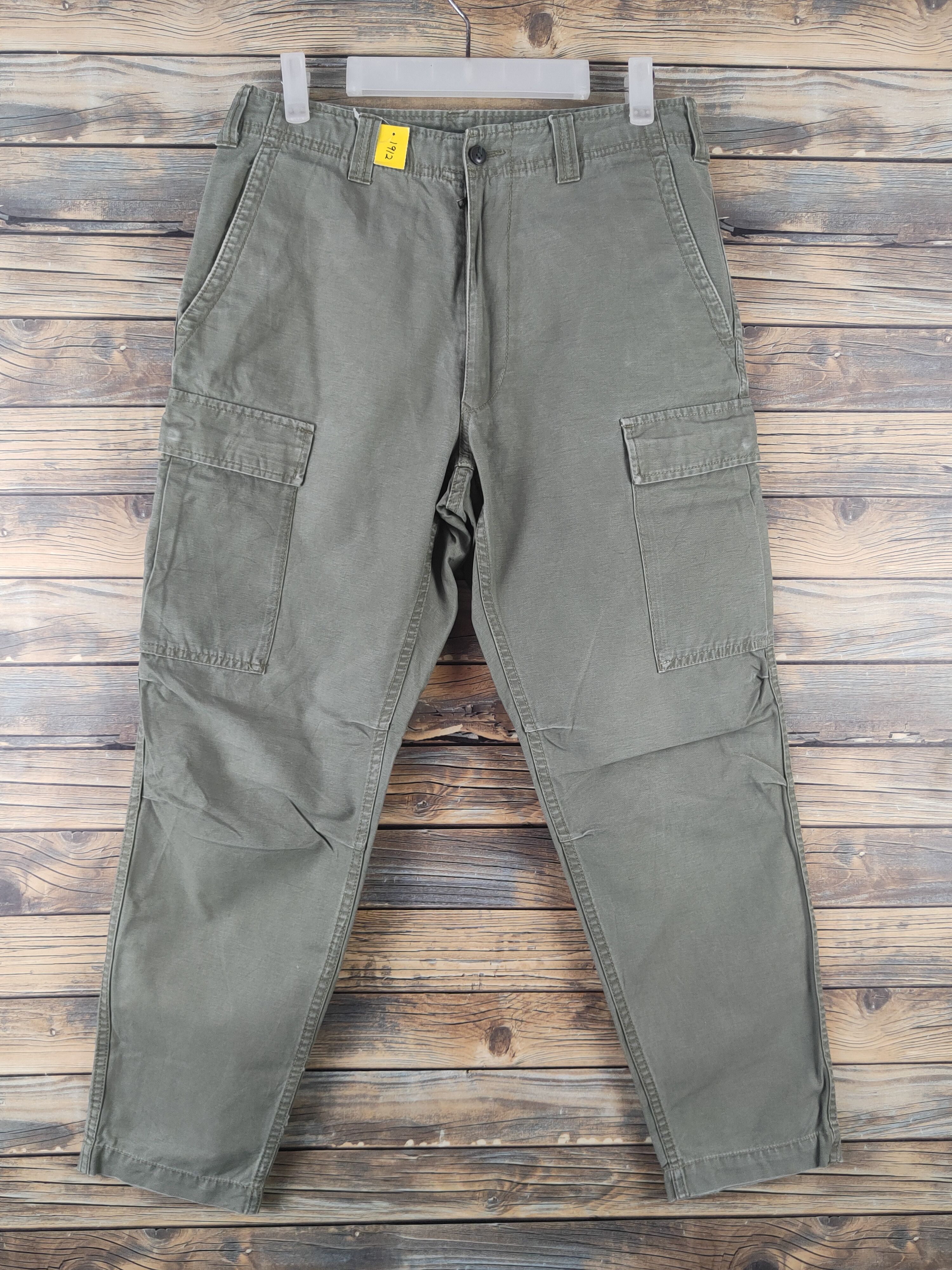 Japanese Brand DLL Global Work Army Green Multipocket Cargo Pants #1912 Size US 30 / EU 46 - 1 Thumbnail