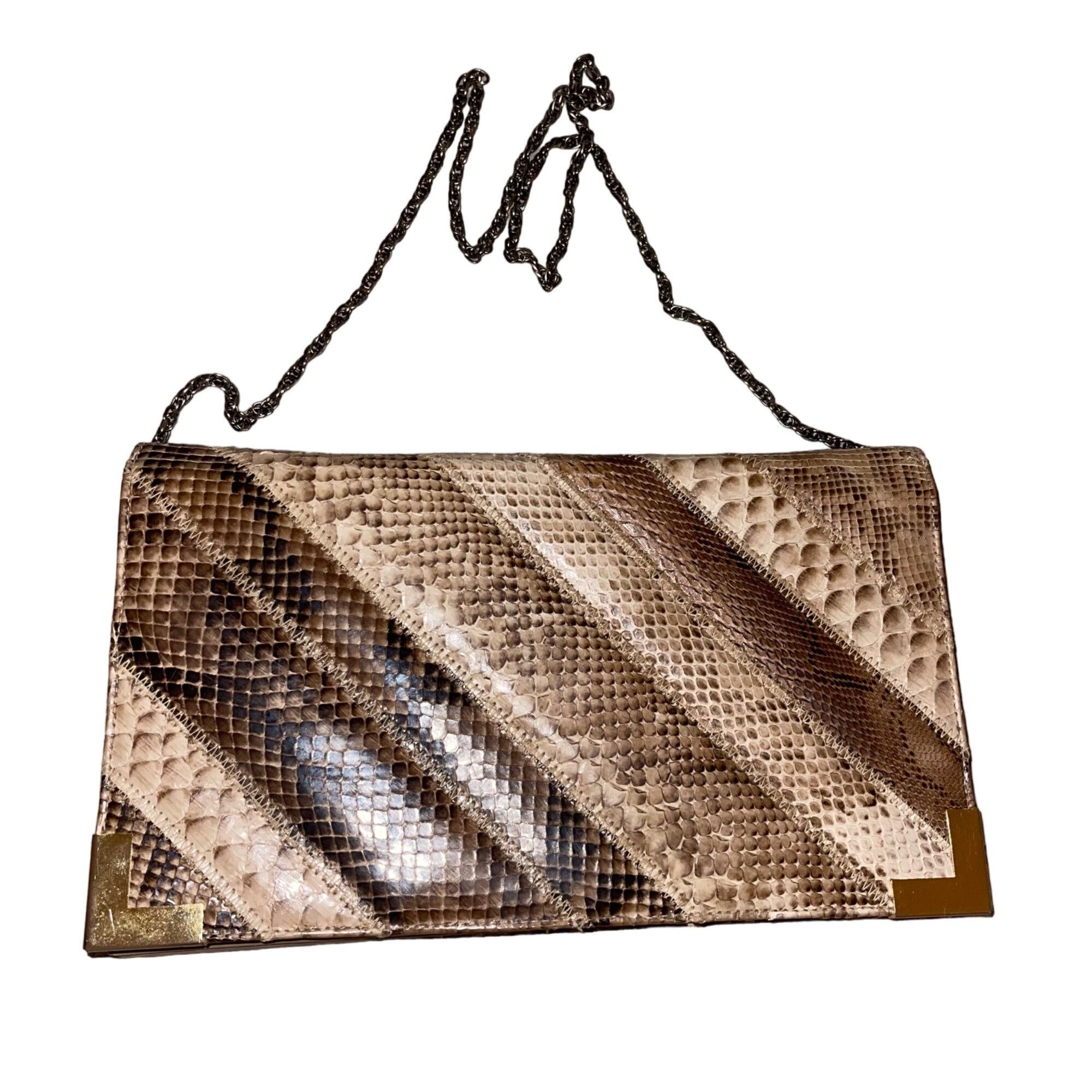 Bags By Varon Vintage Womens Clutch Shoulder Tan