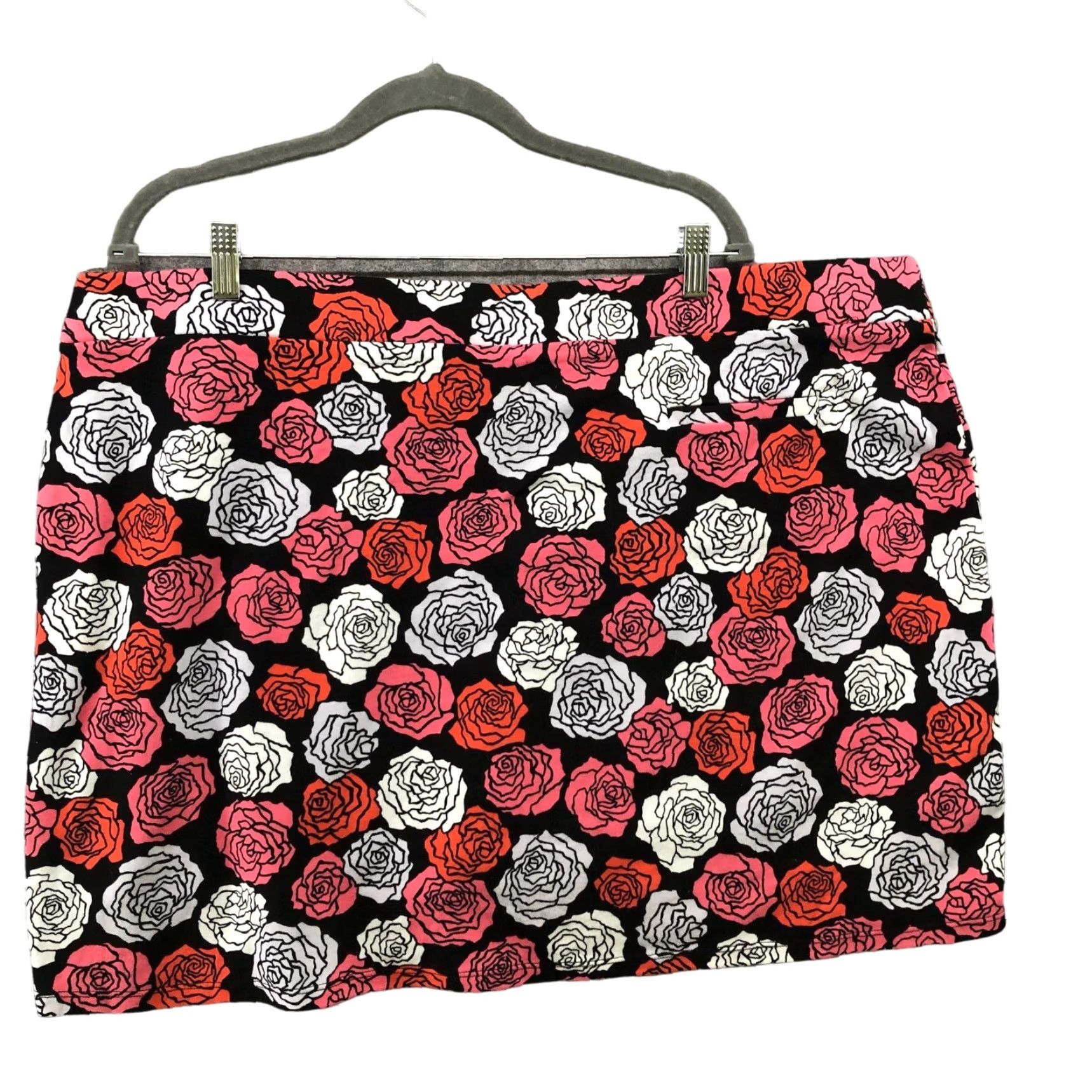 Jones New York NWT Jones New York Faux Wrap Skort Womens XXL Pink Floral Cotton Knit Midi Skort Elastic Waist Wrap Style Casual Size 40" / US 18 - 2 Thumbnail