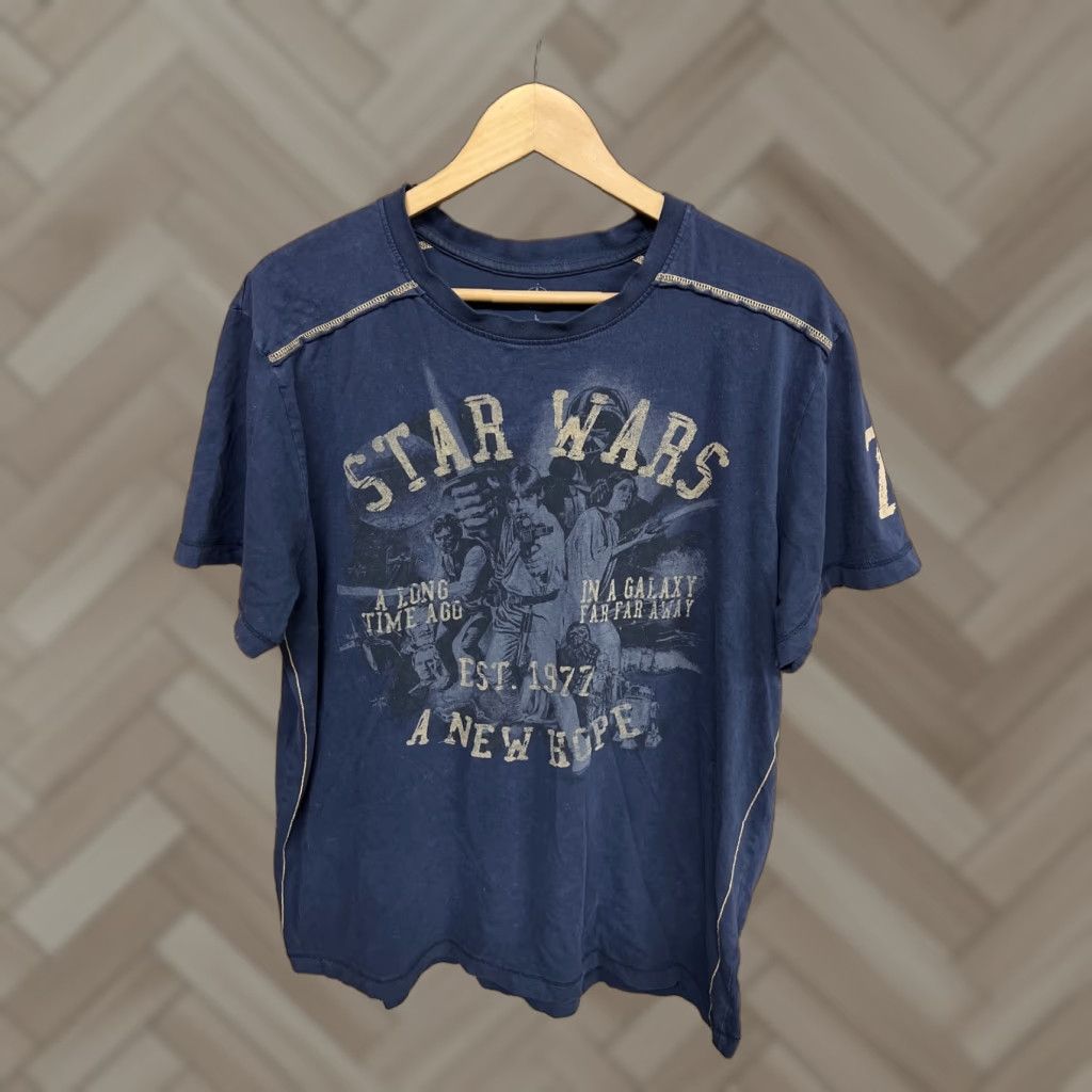 Star Wars Disneyland Parks Mens Blue Star Wars A New Hope Short Sleeve T-shirt Large Size US L / EU 52-54 / 3 - 1 Thumbnail