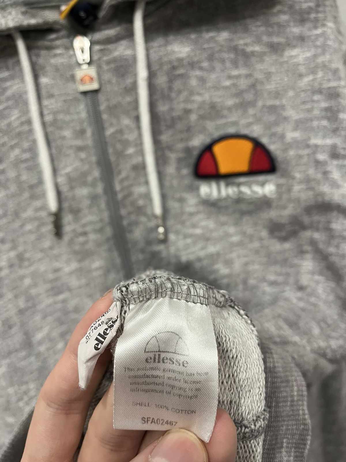 Ellesse Ellesse full zip hoodie size S gray/white Size US S / EU 44-46 / 1 - 6 Thumbnail