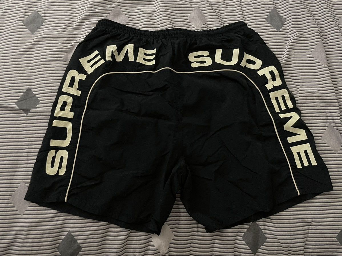 Supreme brown supreme swim shorts Grailed