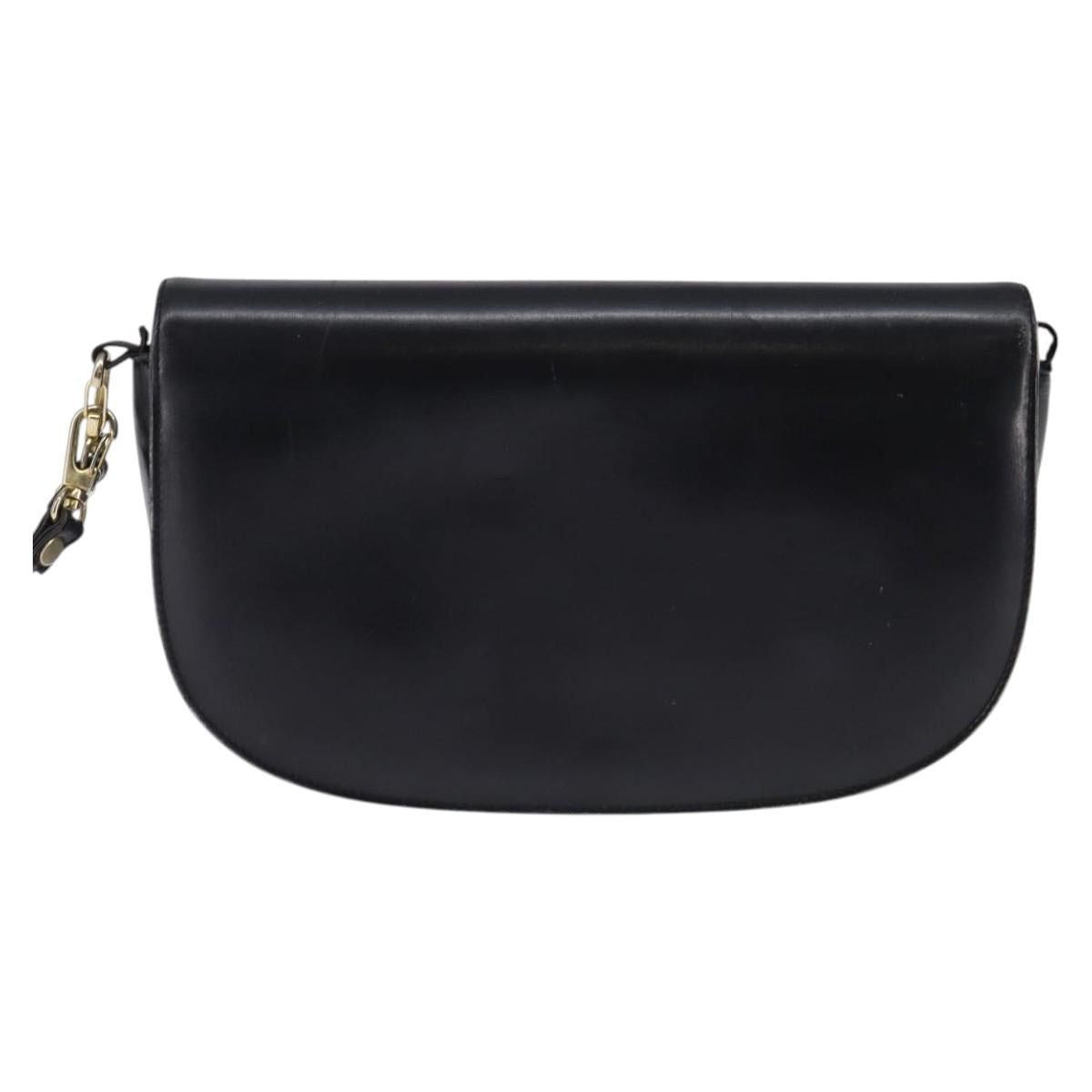 Celine CELINE Horse Carriage Shoulder Bag Leather Navy Gold Size ONE SIZE - 3 Thumbnail