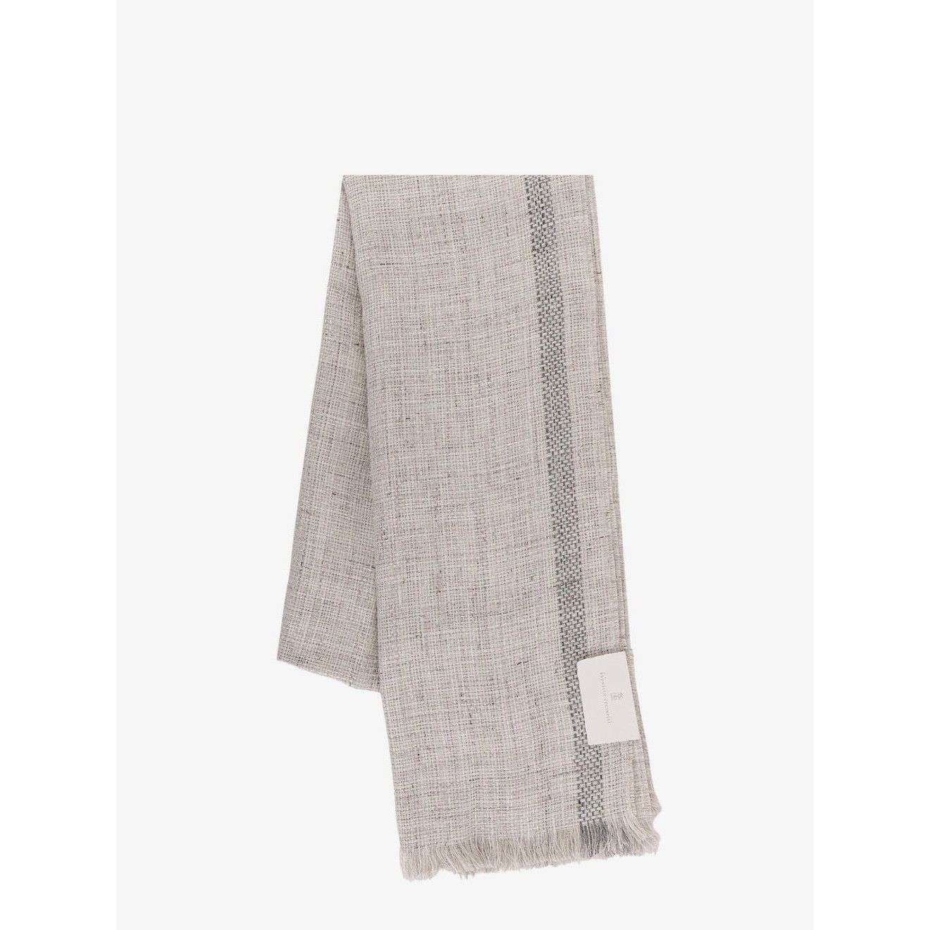 Brunello Cucinelli BRUNELLO CUCINELLI Beige Linen Scarf New Size ONE SIZE - 1 Preview