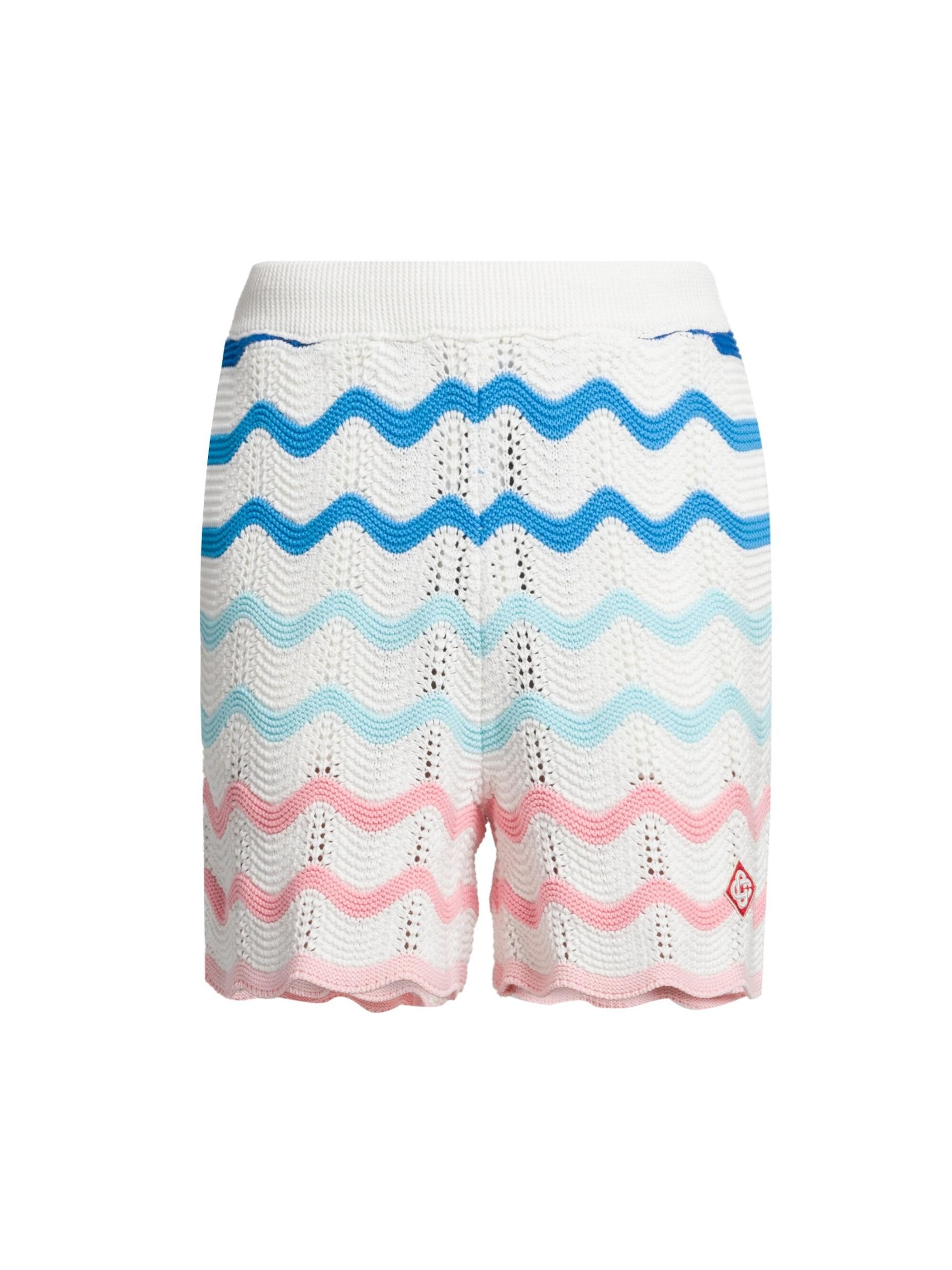 Casablanca os11x0725 Wave Crochet Shorts in Multicolor Size US 32 / EU 48 - 1 Thumbnail